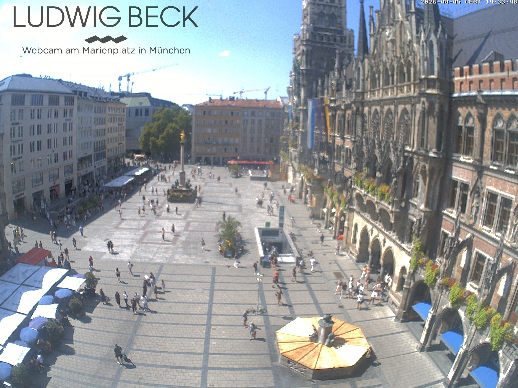 Archiv Foto Webcam am Marienplatz München