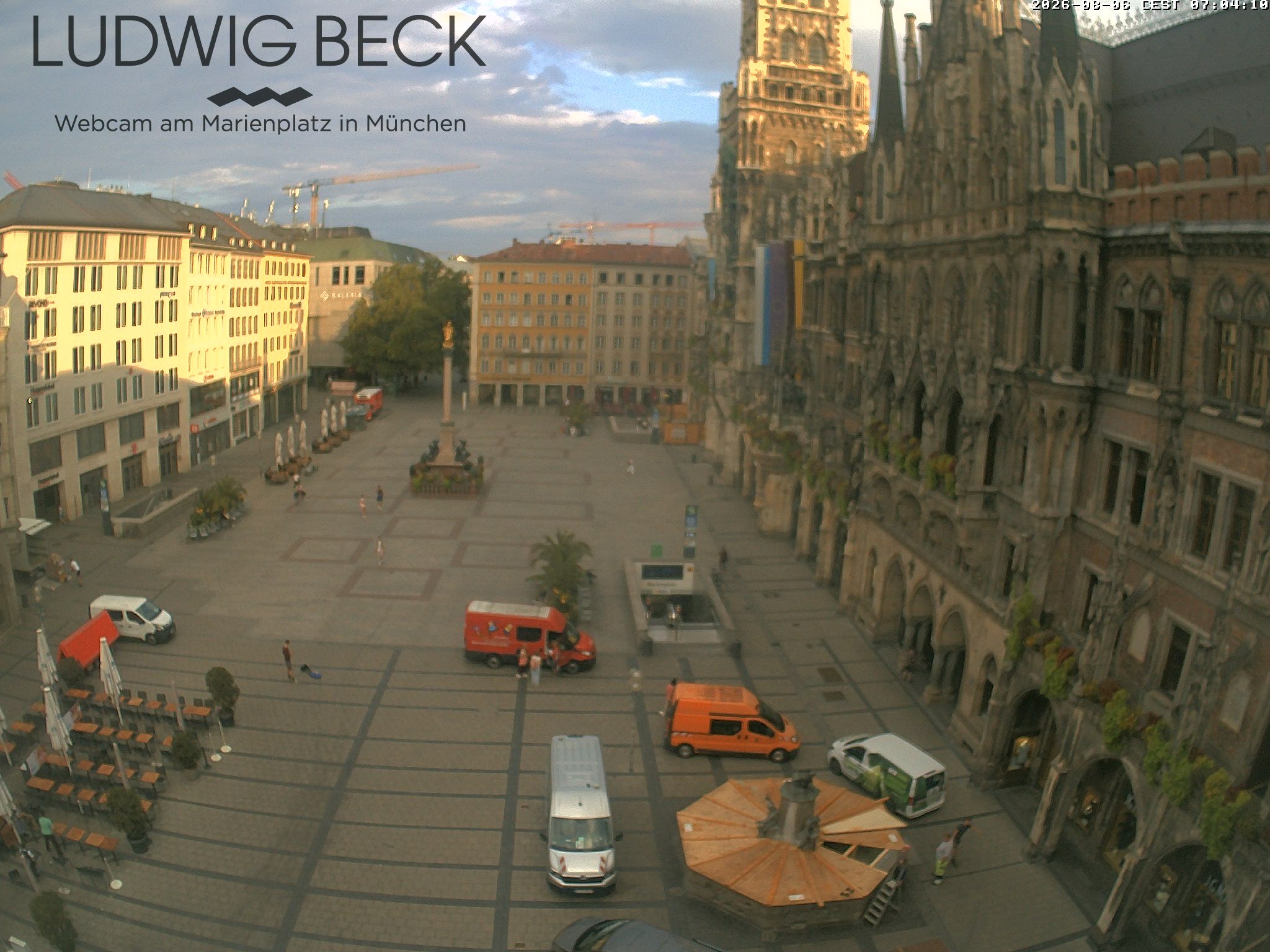 Archiv Foto Webcam am Marienplatz München