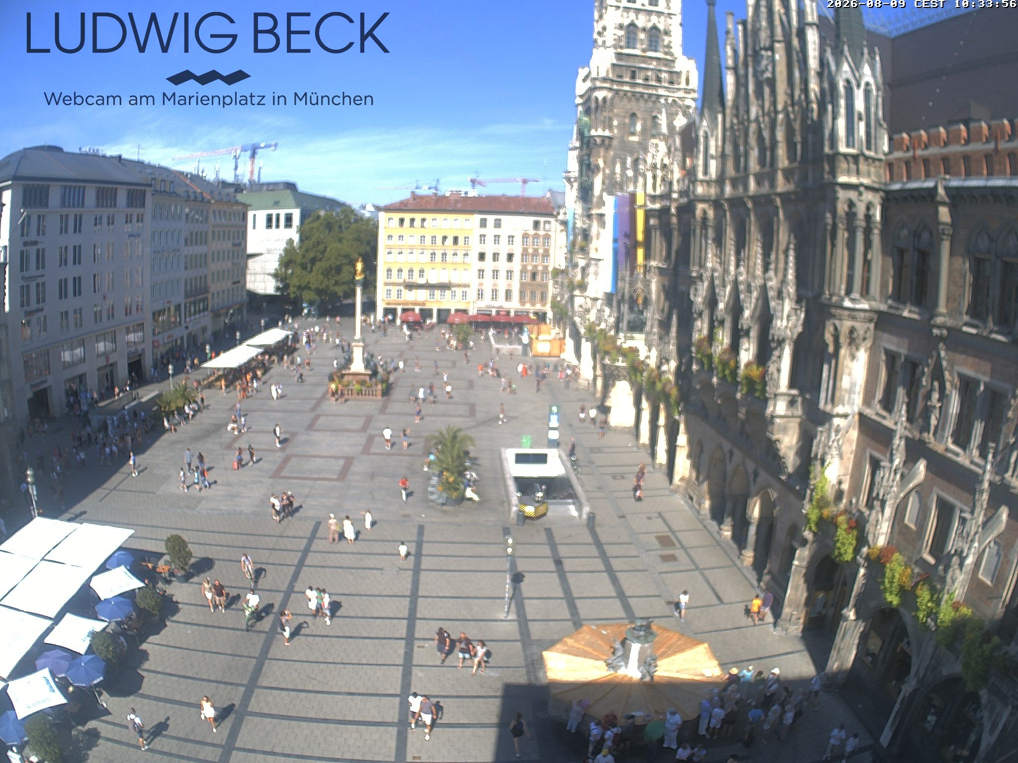 Archived image Webcam at the Marienplatz, Munich