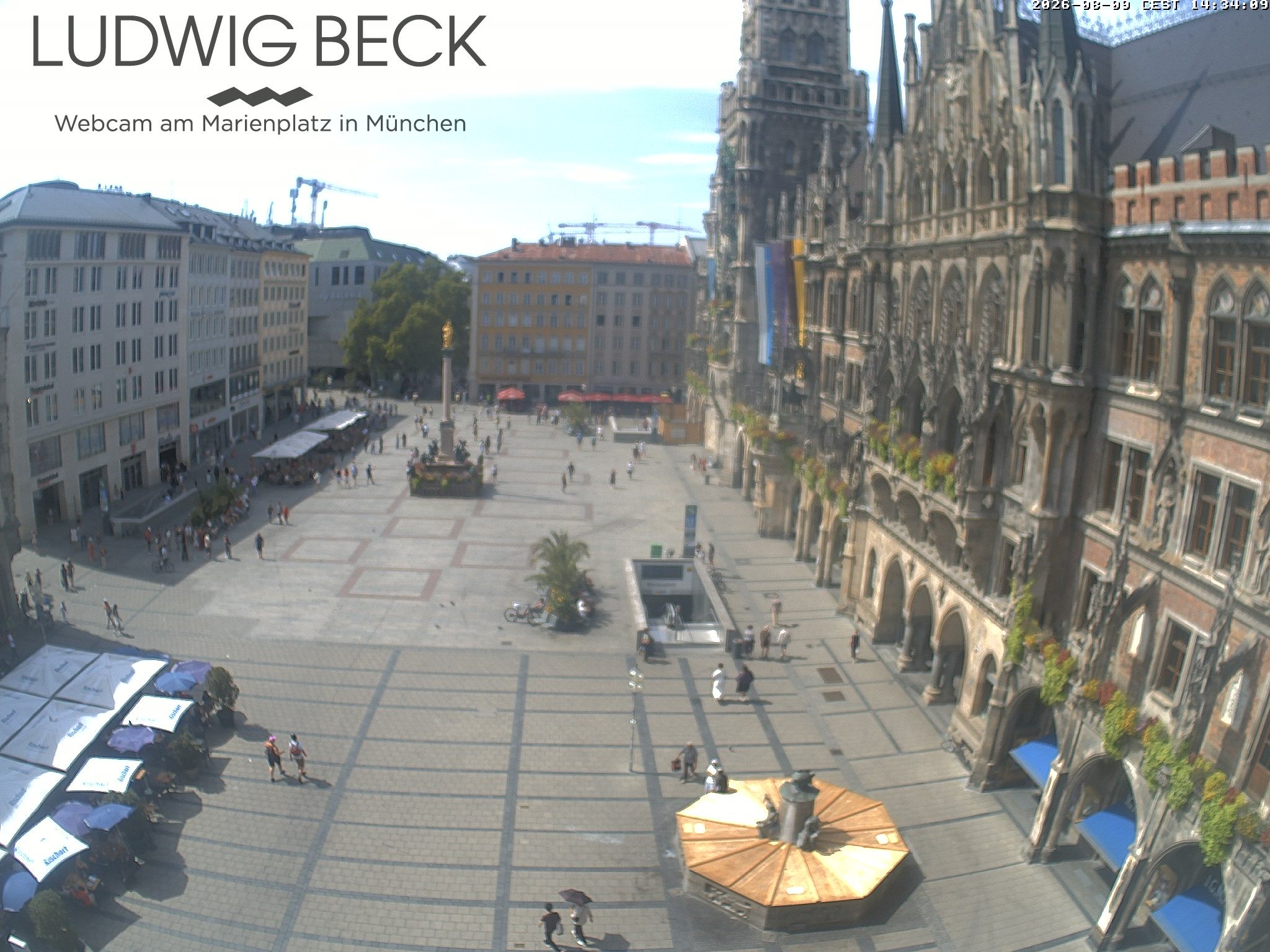 Archived image Webcam at the Marienplatz, Munich