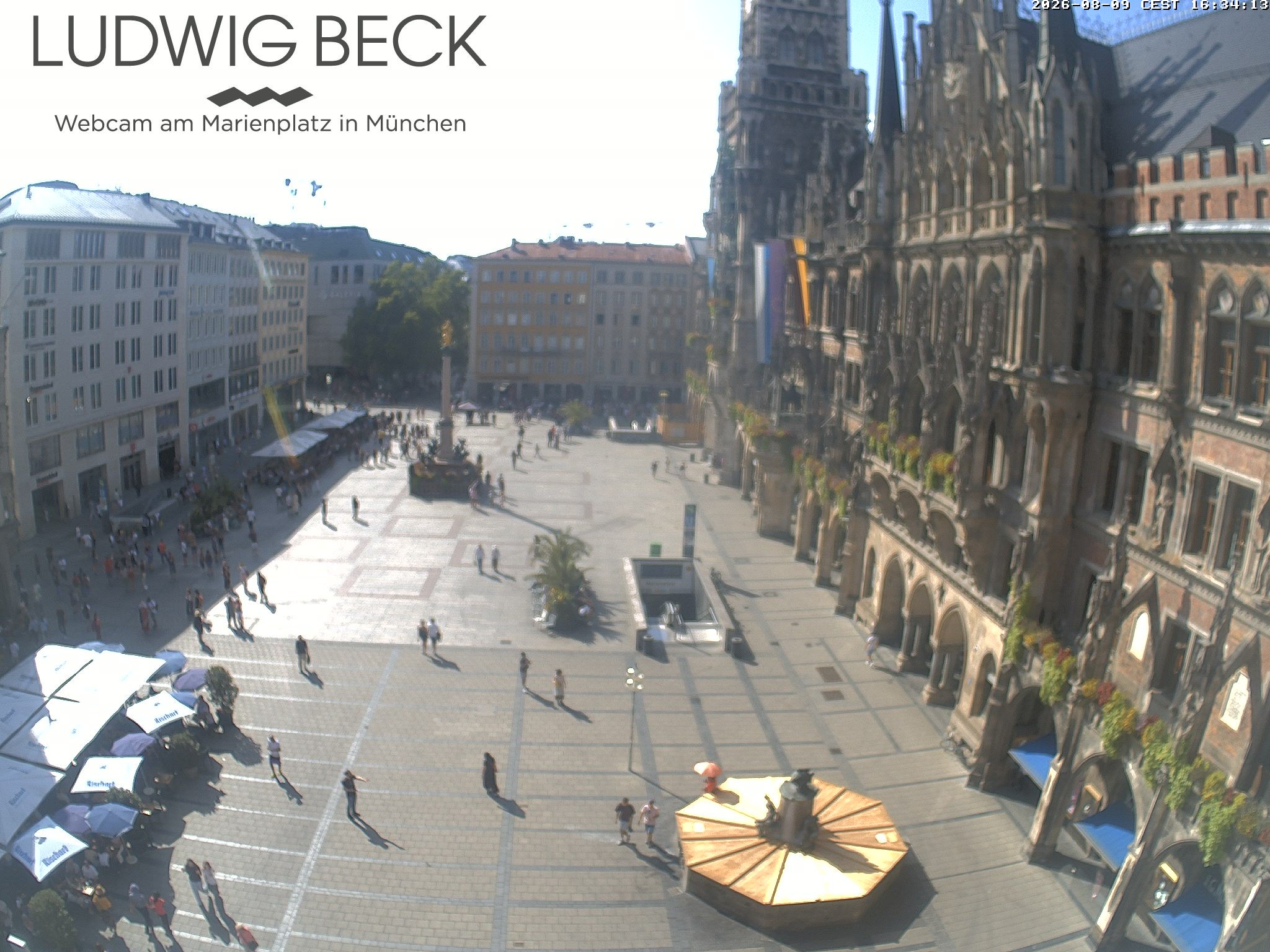 Archived image Webcam at the Marienplatz, Munich