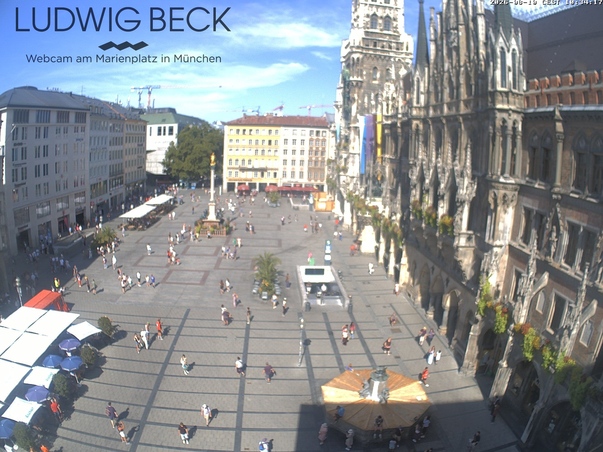 Archiv Foto Webcam am Marienplatz München