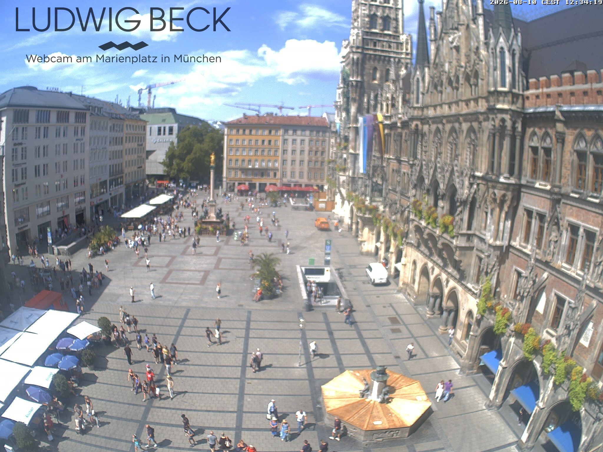 Archiv Foto Webcam am Marienplatz München