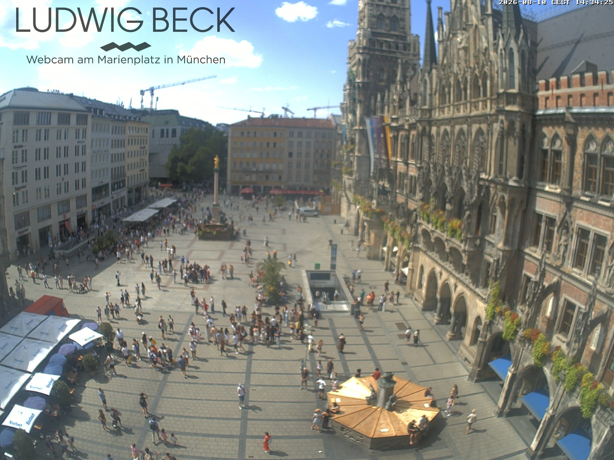 Archiv Foto Webcam am Marienplatz München