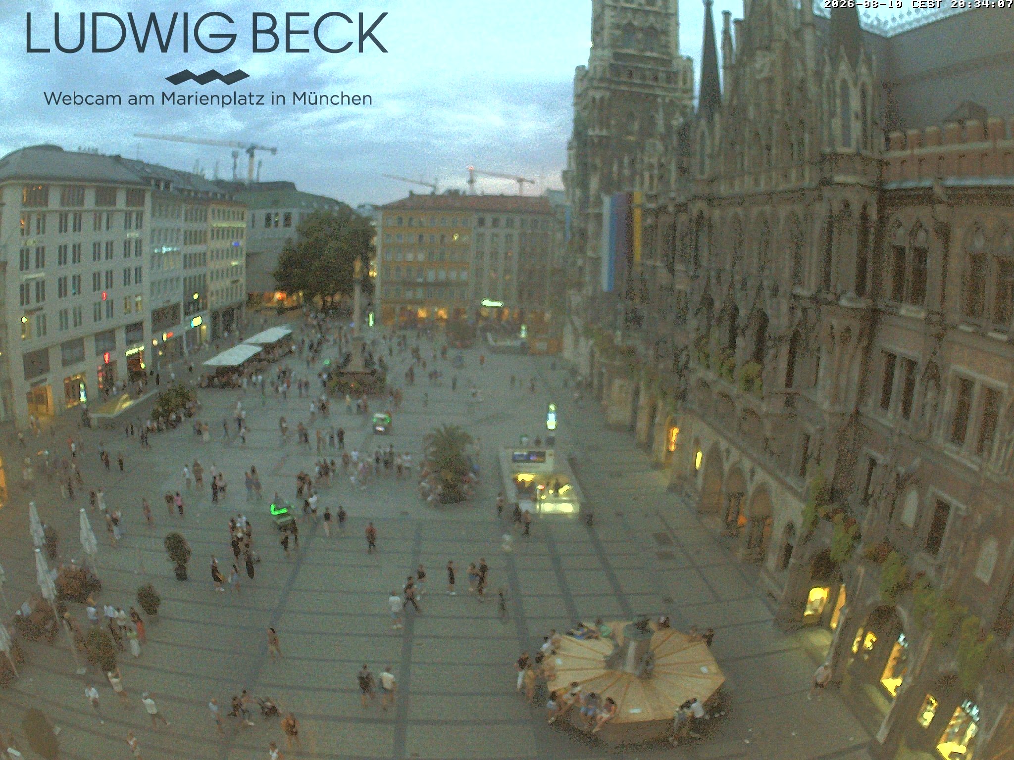 Archiv Foto Webcam am Marienplatz München