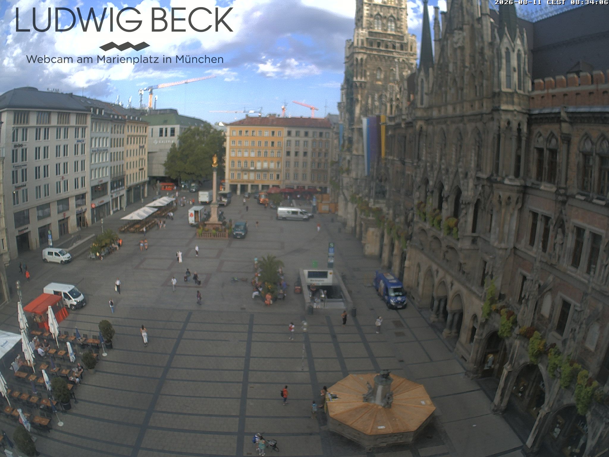 Archived image Webcam at the Marienplatz, Munich