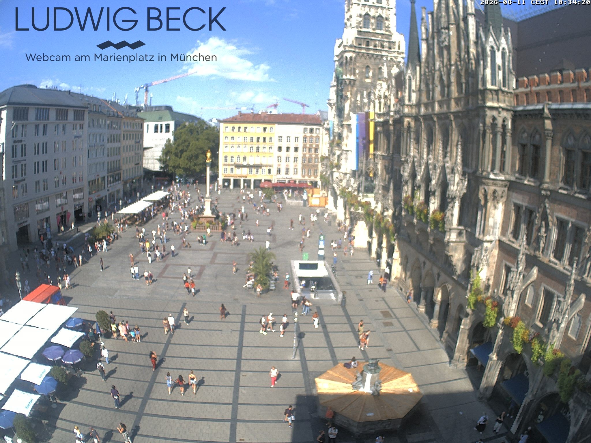 Archived image Webcam at the Marienplatz, Munich