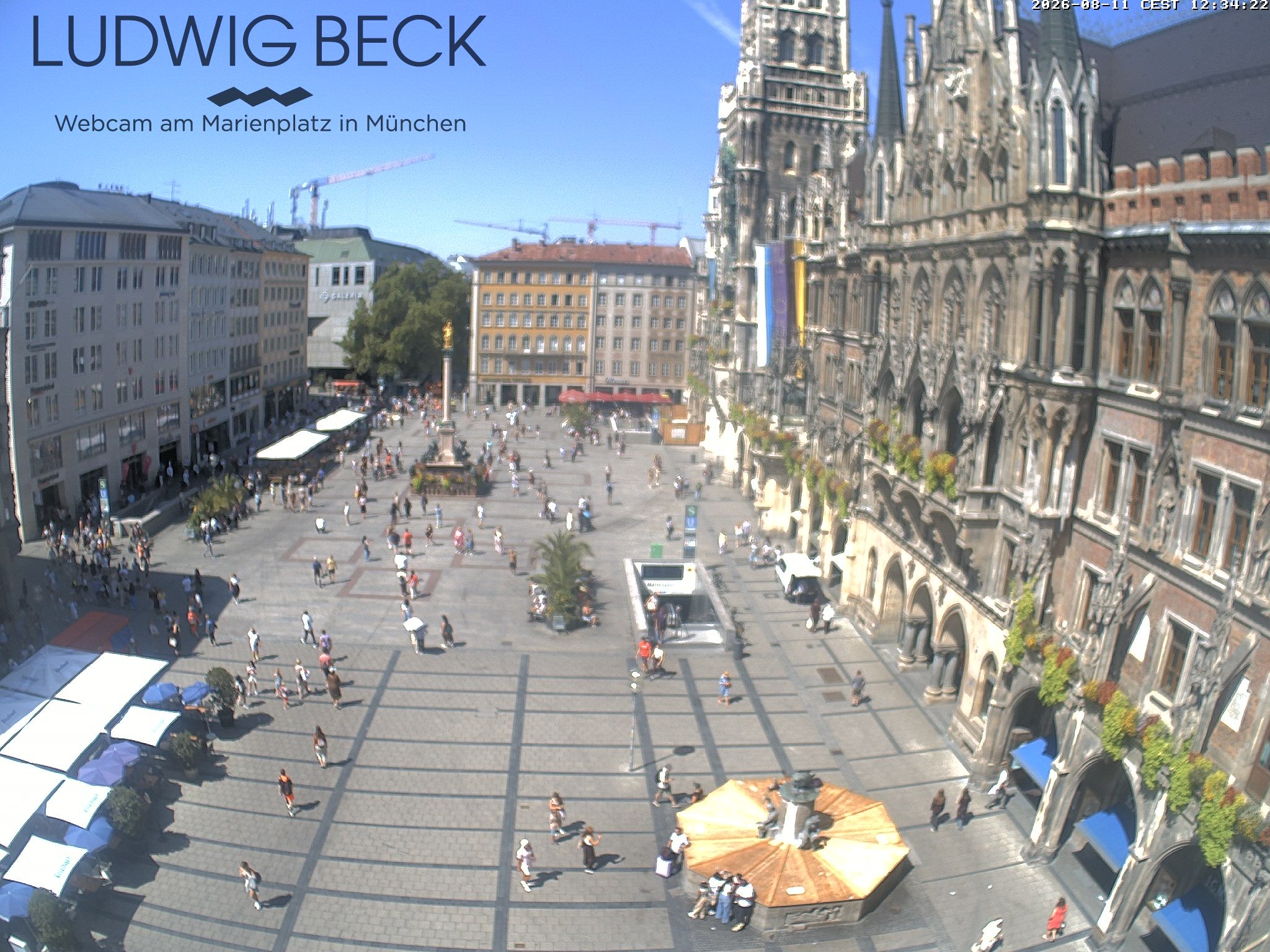 Archiv Foto Webcam am Marienplatz München