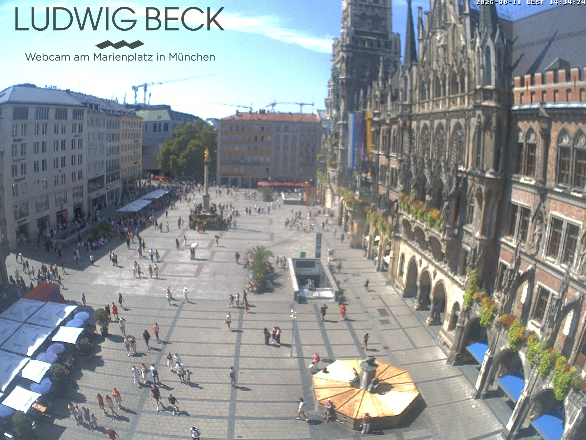 Archiv Foto Webcam am Marienplatz München