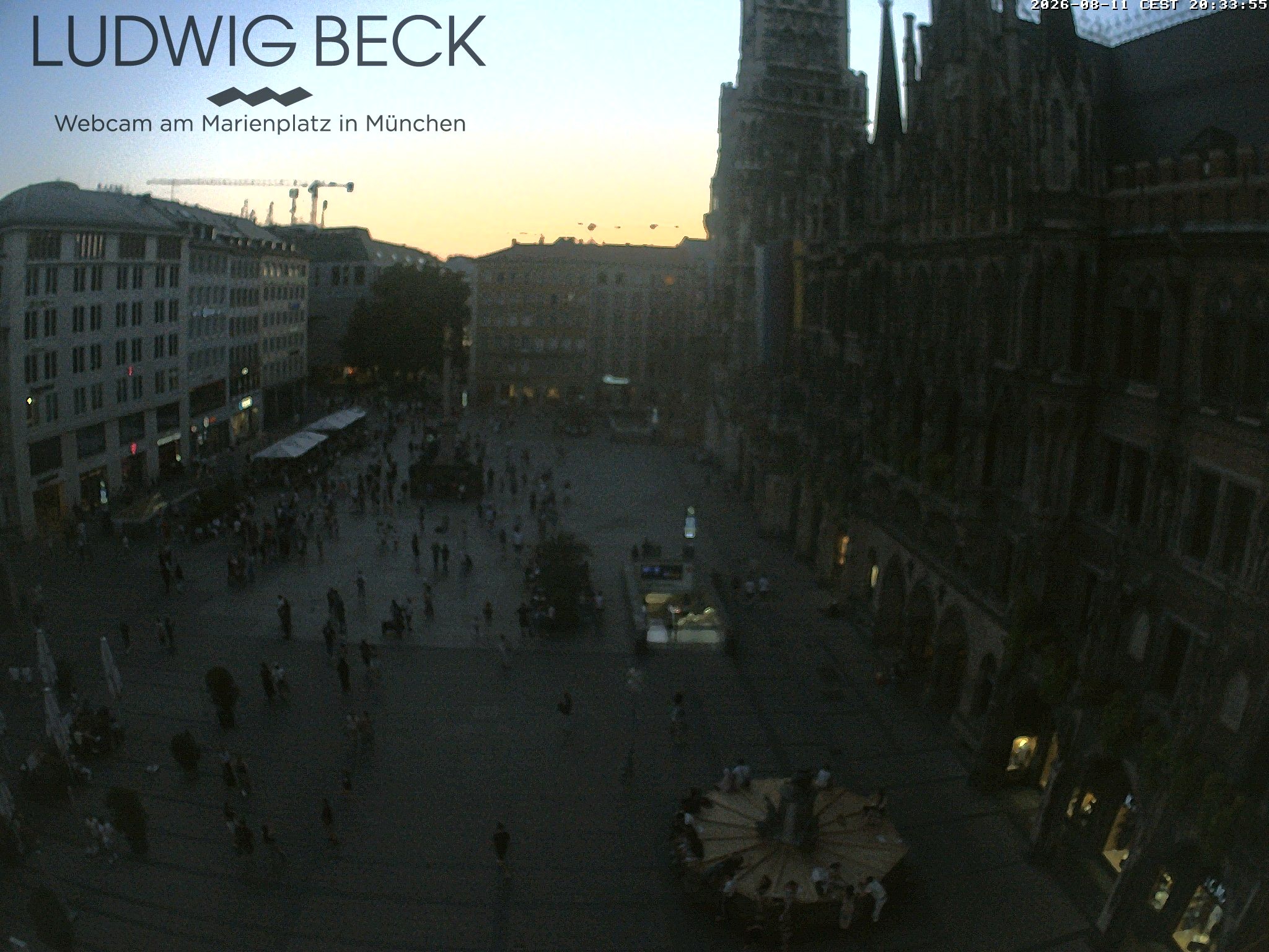 Archiv Foto Webcam am Marienplatz München