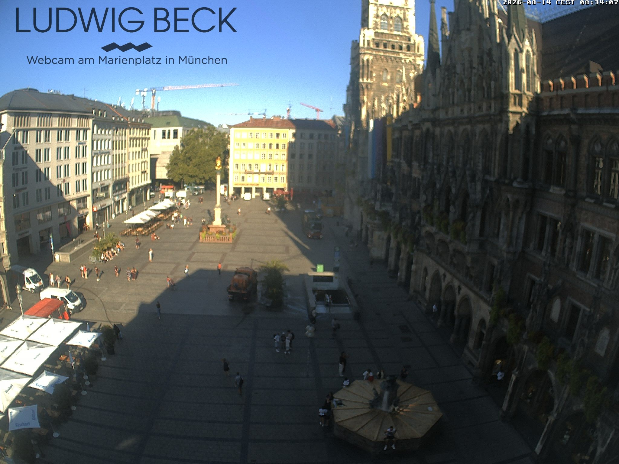 Archiv Foto Webcam am Marienplatz München