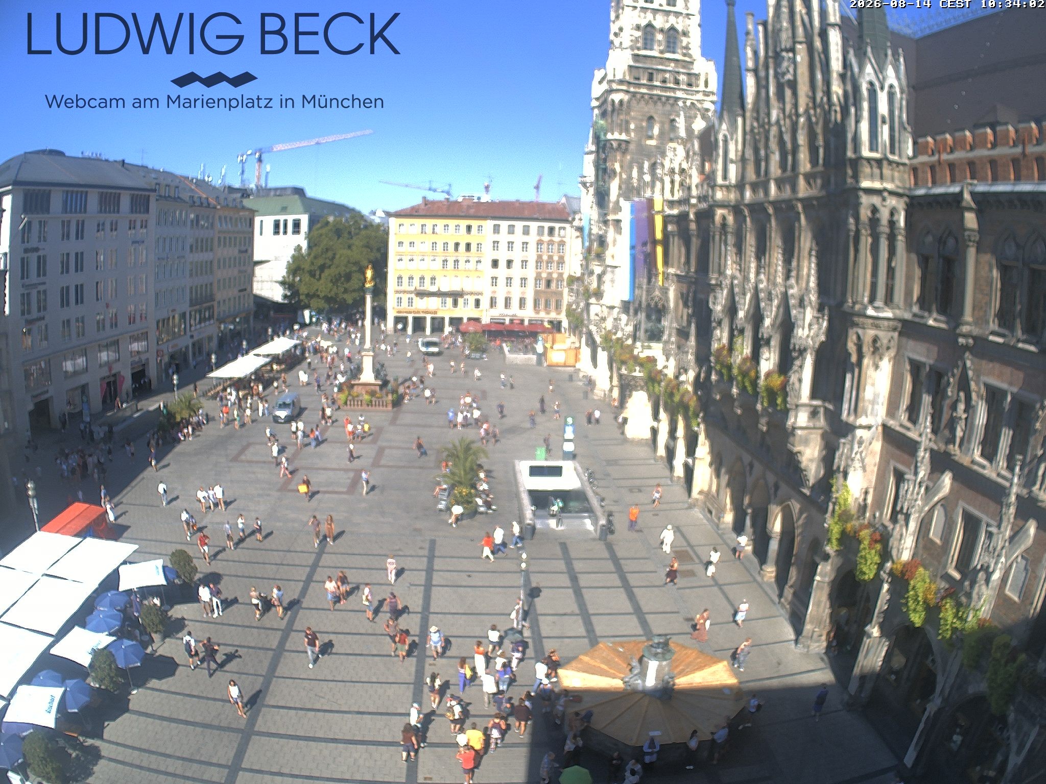 Archiv Foto Webcam am Marienplatz München