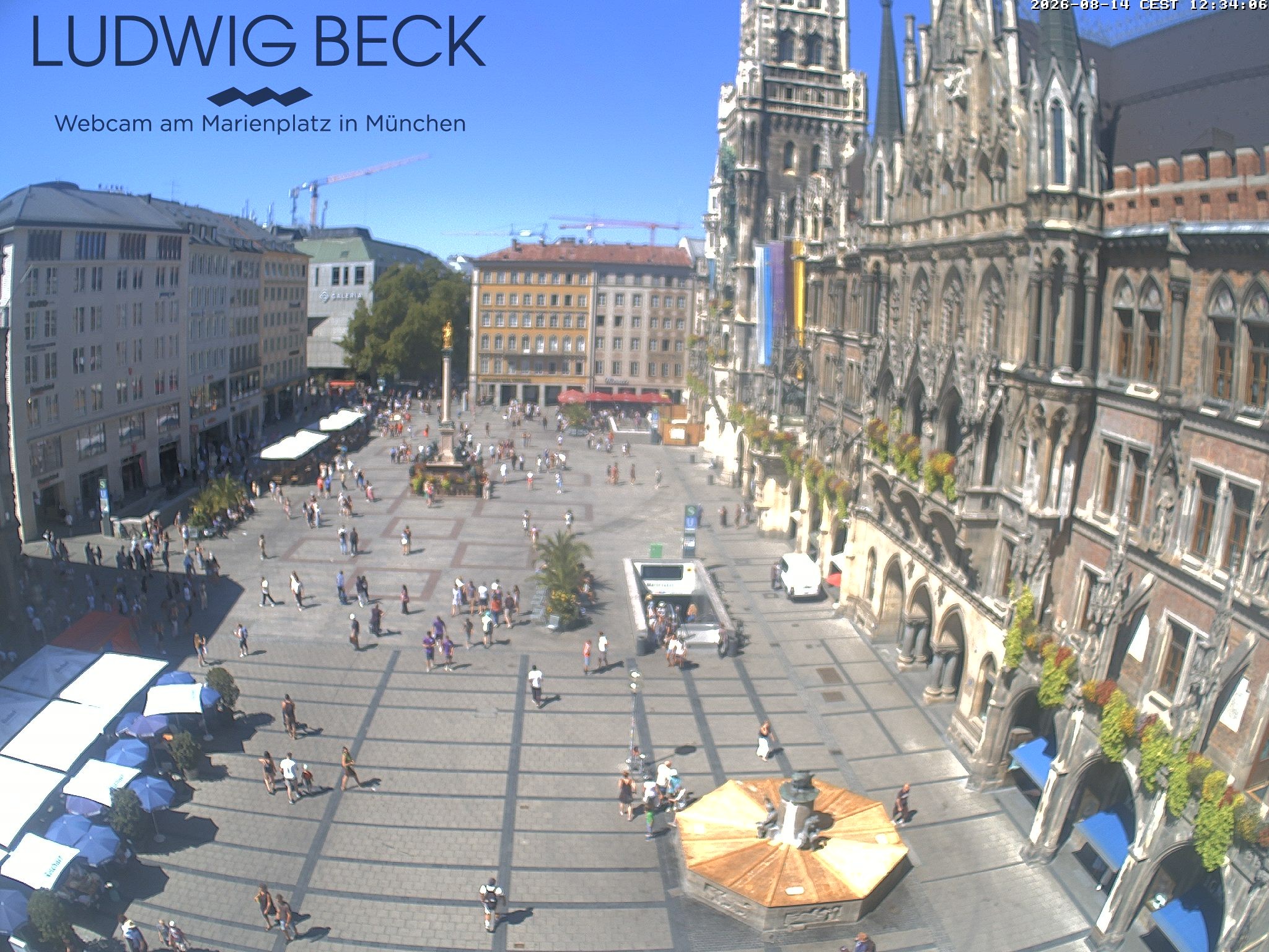 Archiv Foto Webcam am Marienplatz München