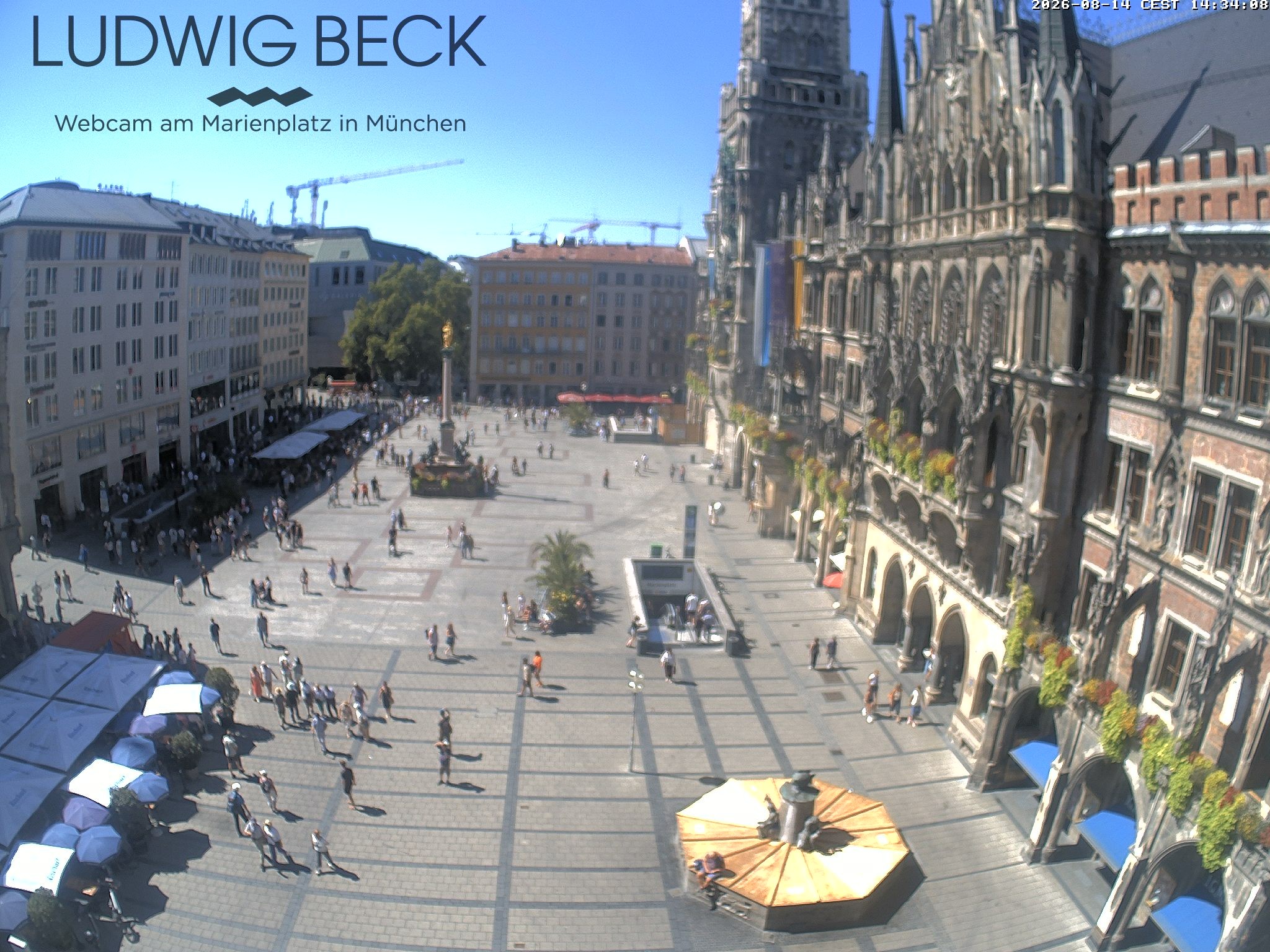 Archiv Foto Webcam am Marienplatz München