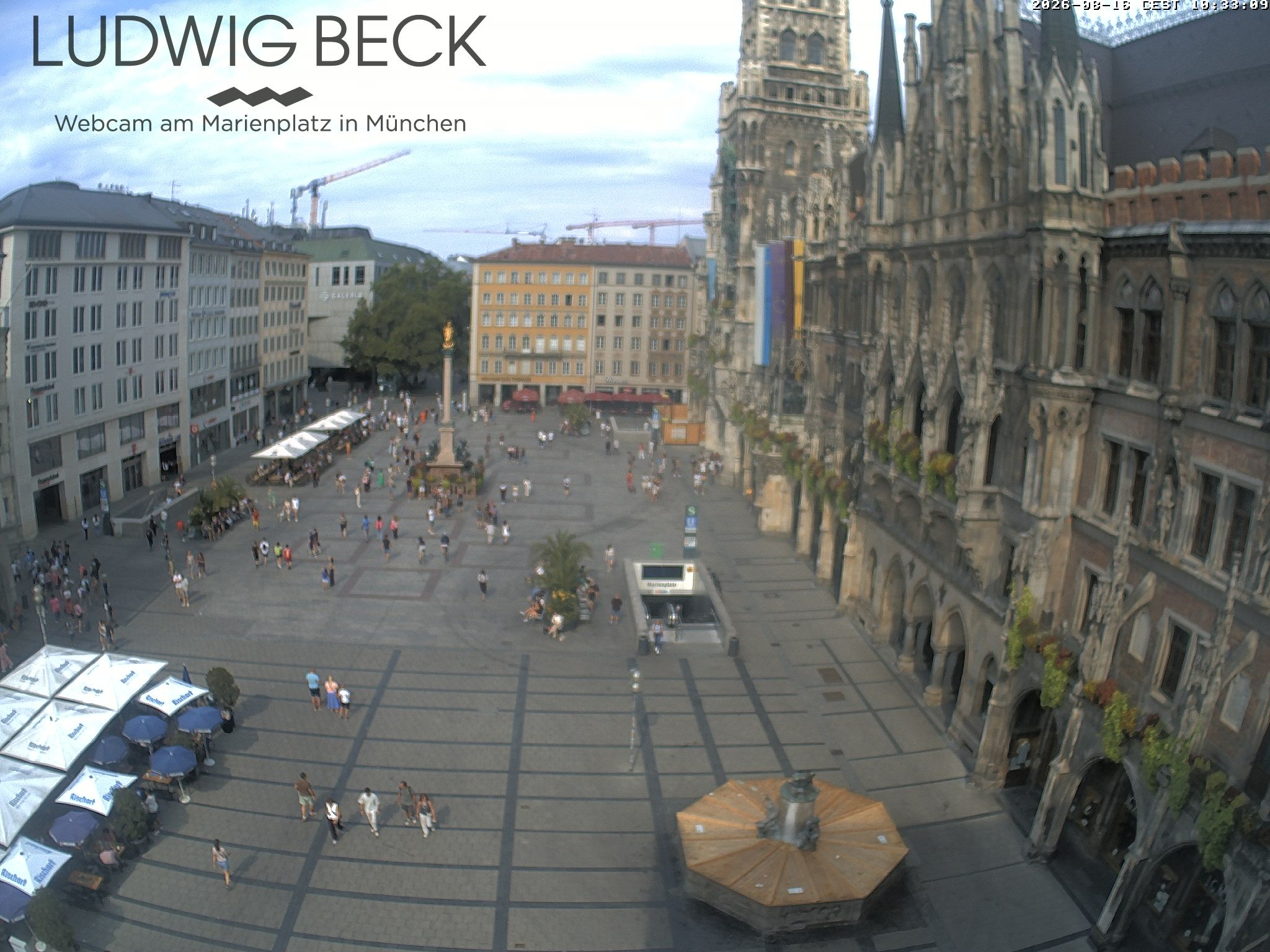 Archived image Webcam at the Marienplatz, Munich