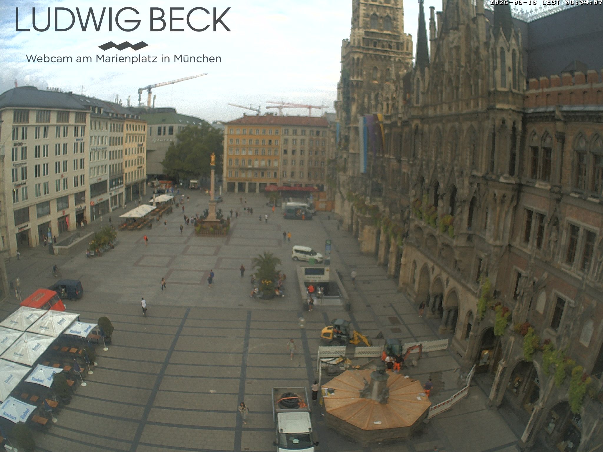 Archived image Webcam at the Marienplatz, Munich
