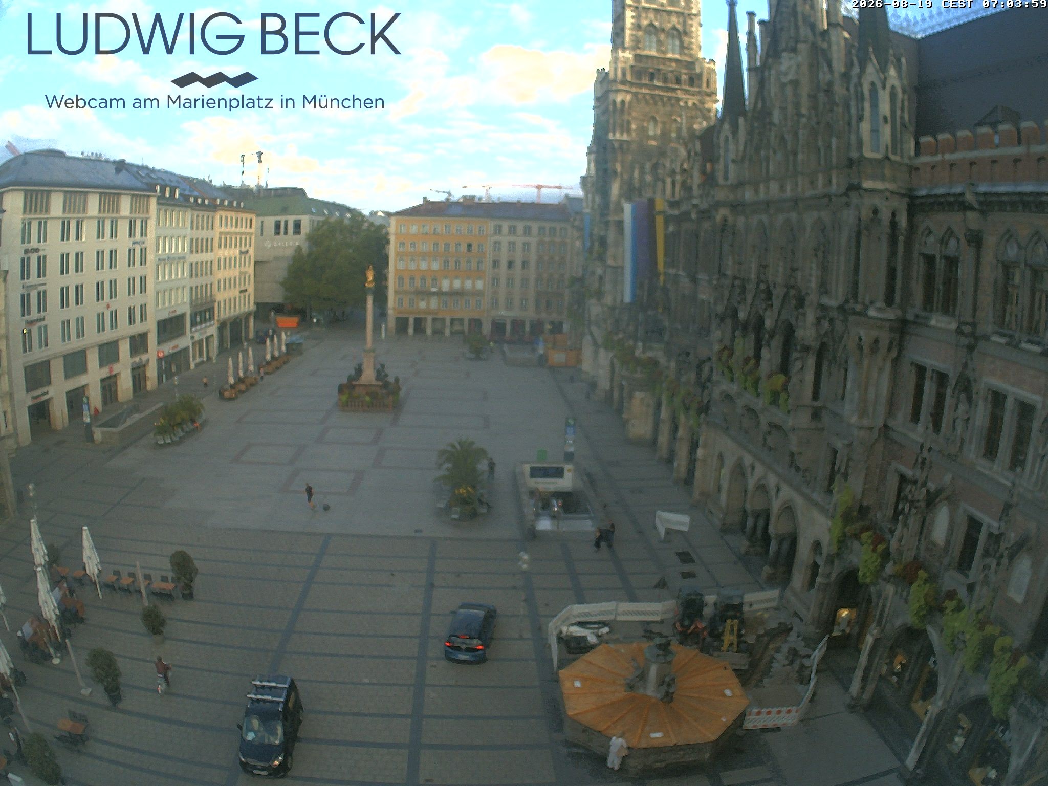Archiv Foto Webcam am Marienplatz München