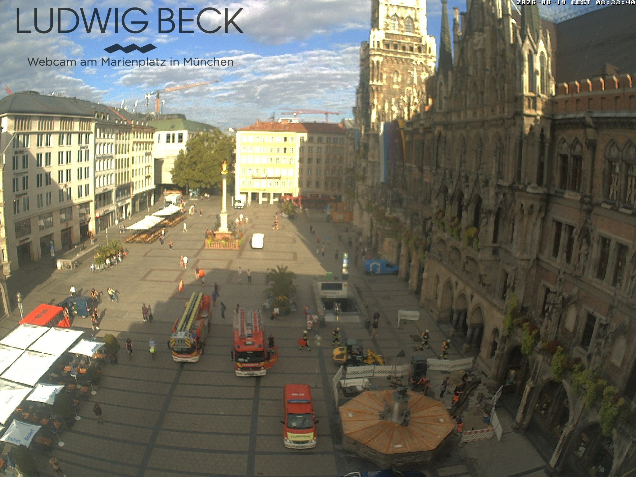 Archiv Foto Webcam am Marienplatz München