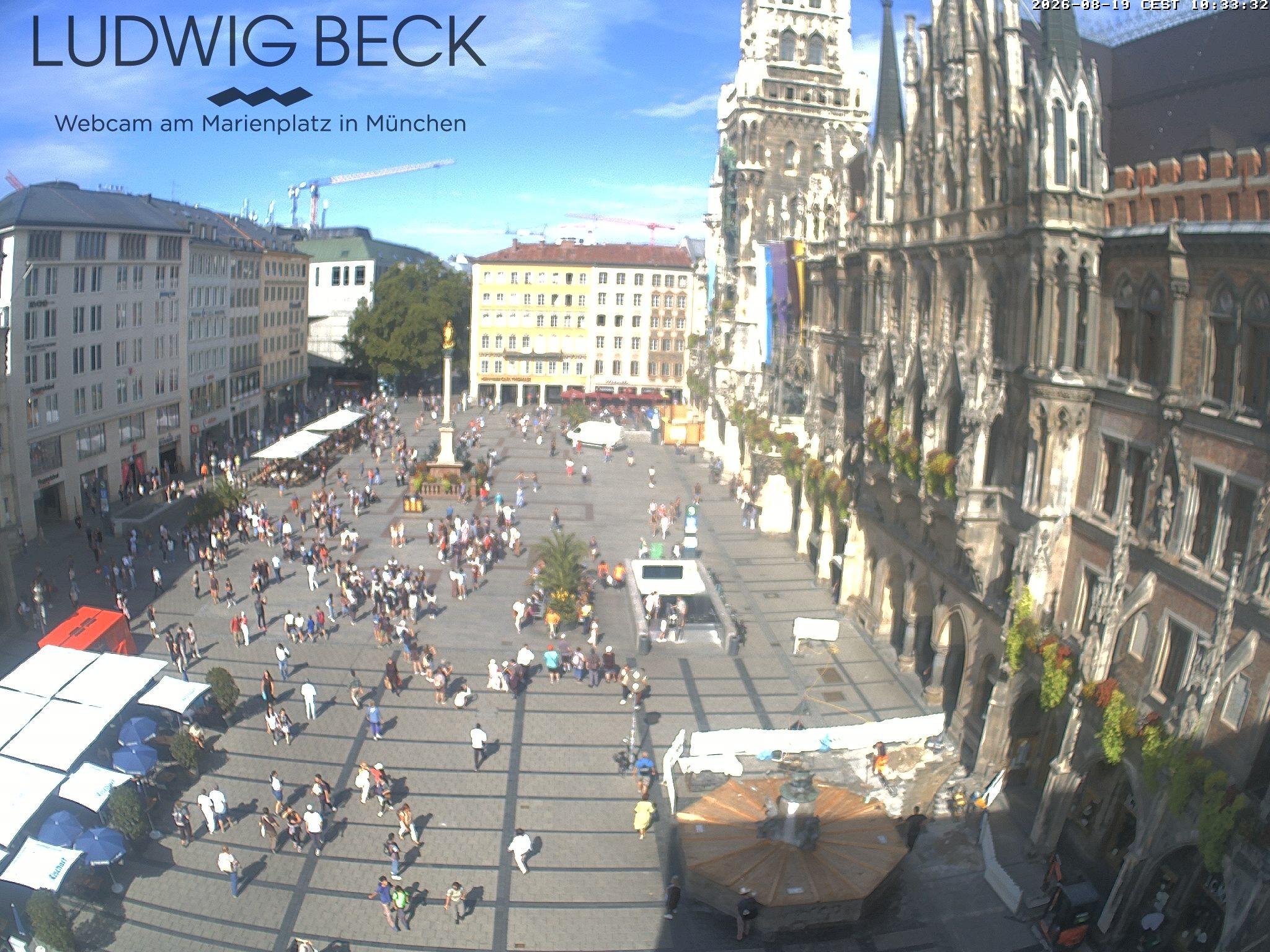 Archiv Foto Webcam am Marienplatz München