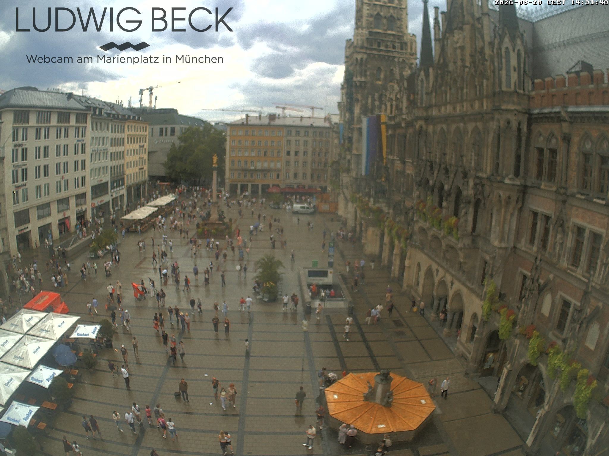 Archived image Webcam at the Marienplatz, Munich