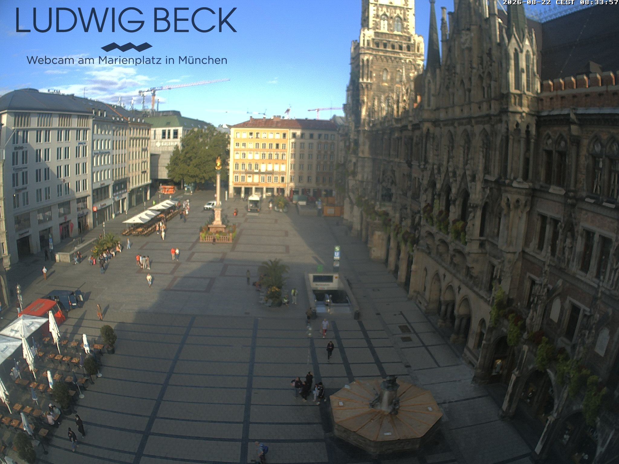 Archiv Foto Webcam am Marienplatz München