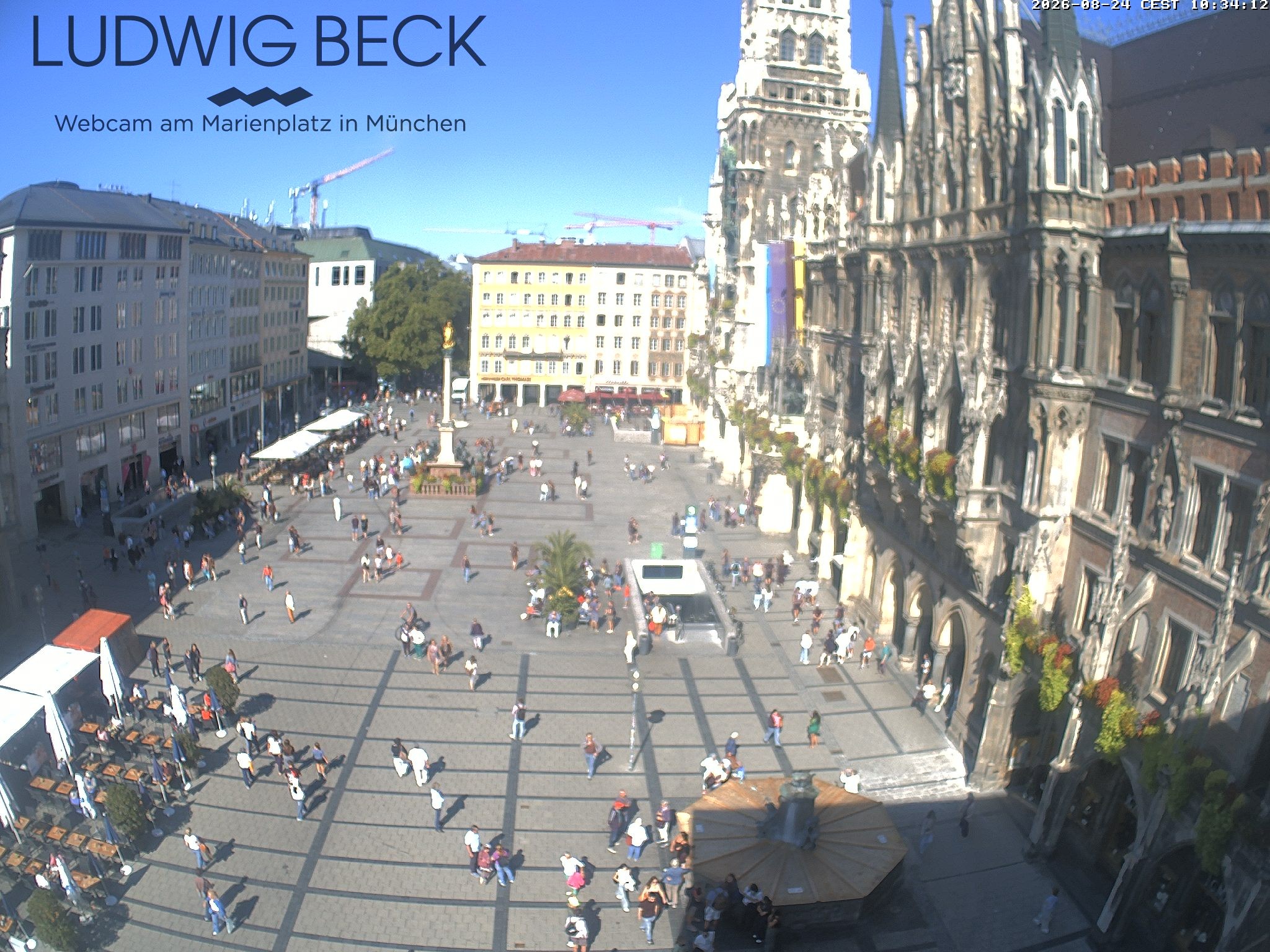 Archiv Foto Webcam am Marienplatz München