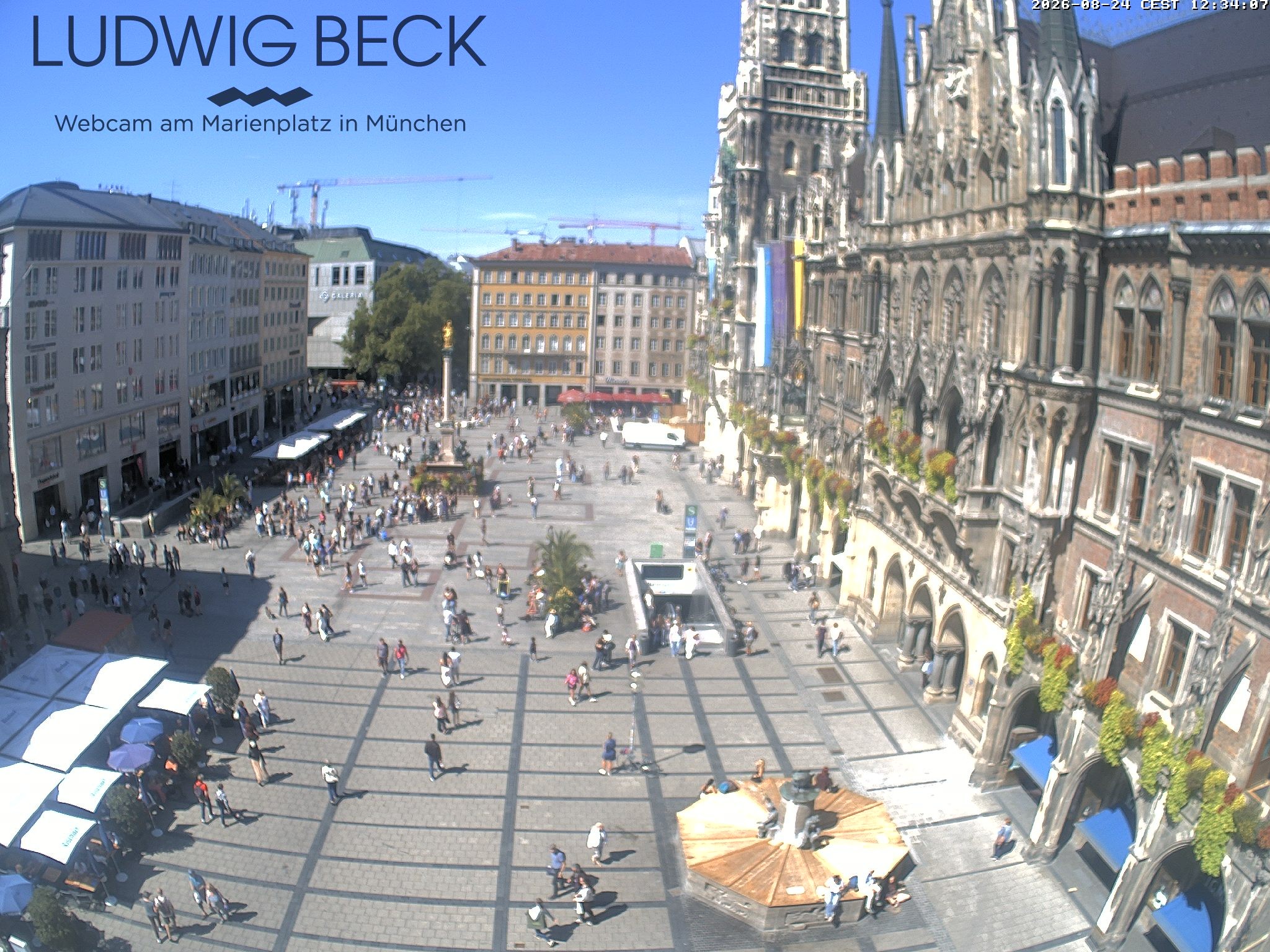 Archiv Foto Webcam am Marienplatz München