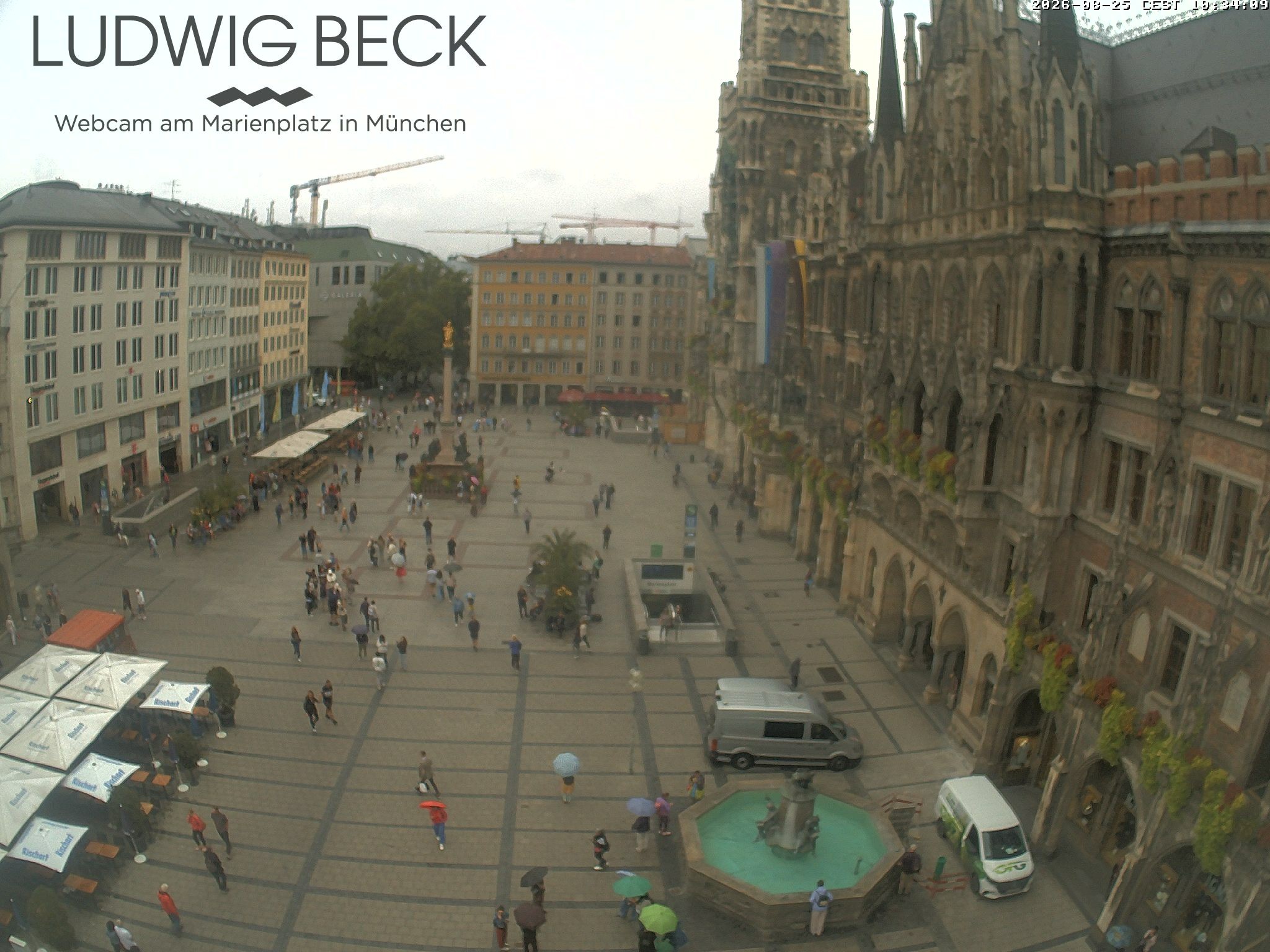 Archived image Webcam at the Marienplatz, Munich