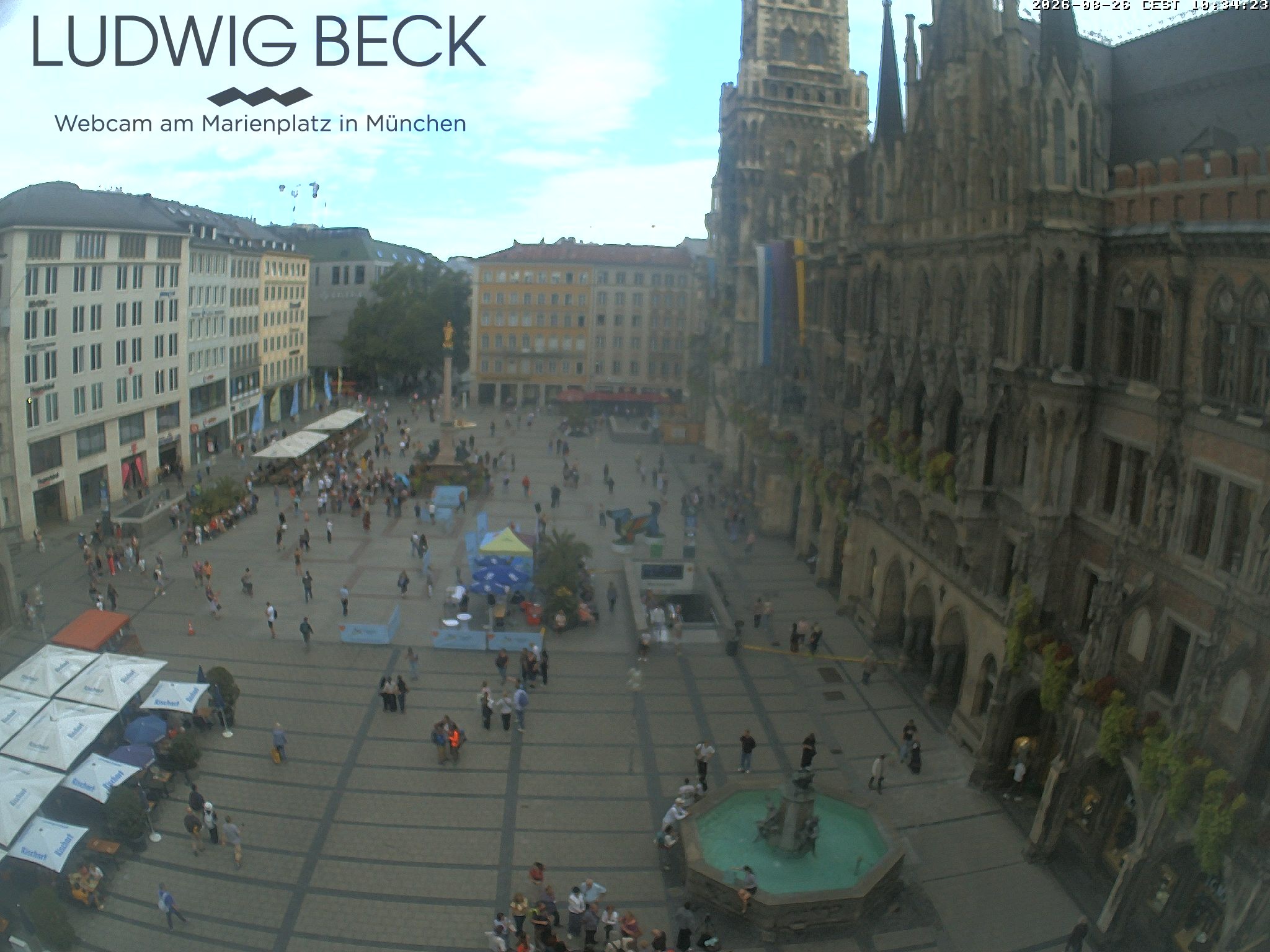 Archiv Foto Webcam am Marienplatz München