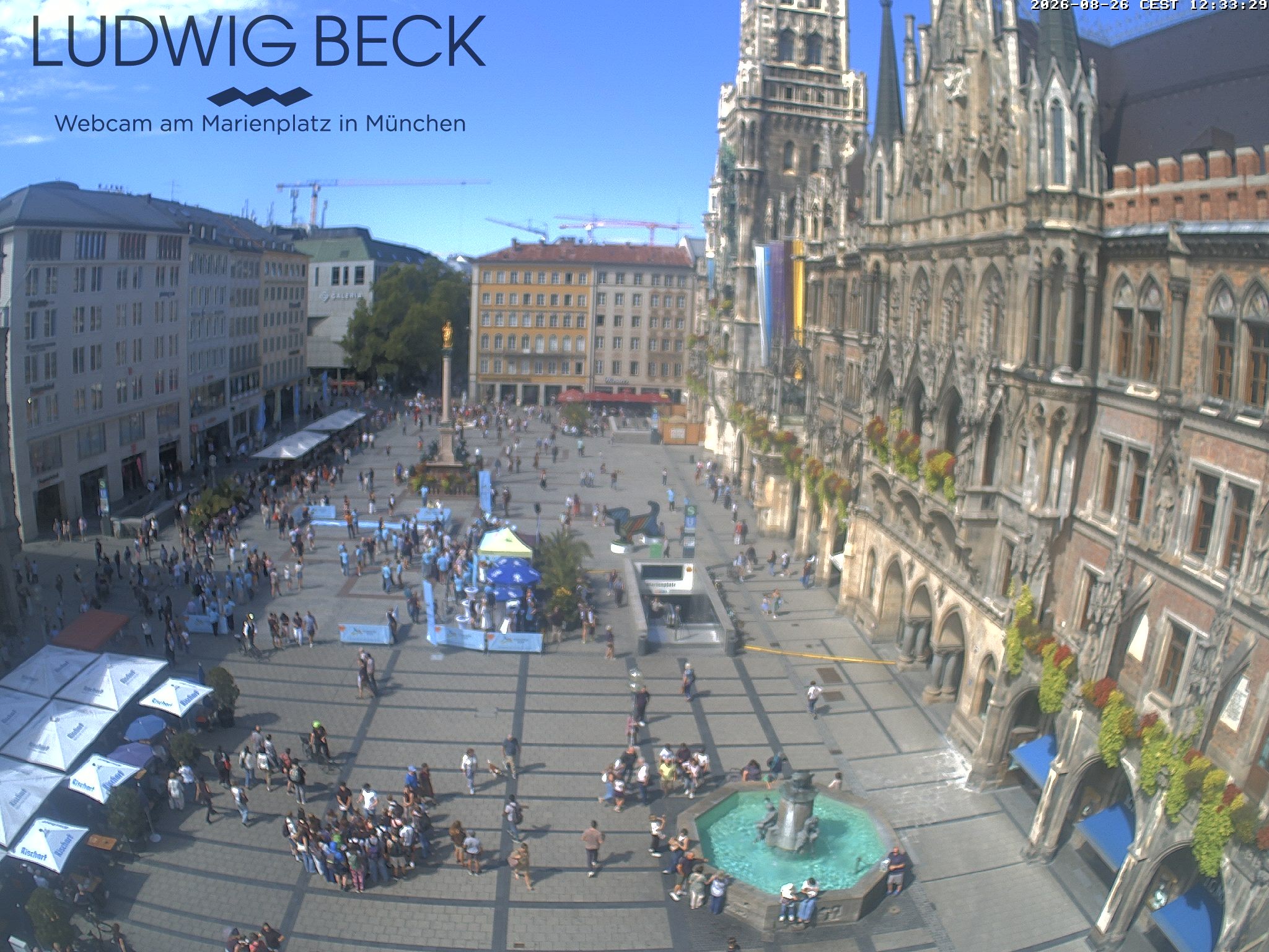 Archiv Foto Webcam am Marienplatz München