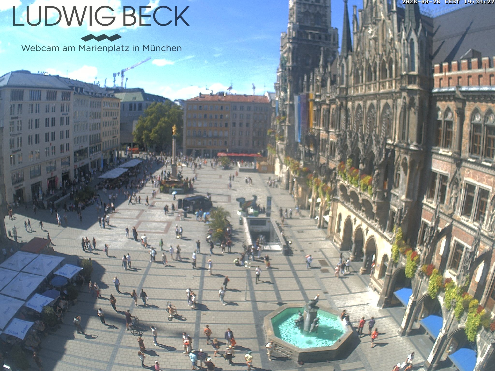 Archiv Foto Webcam am Marienplatz München
