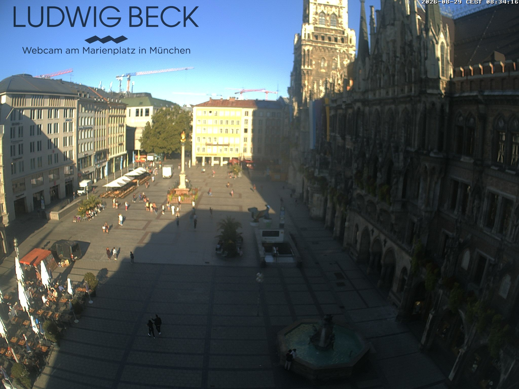 Archived image Webcam at the Marienplatz, Munich
