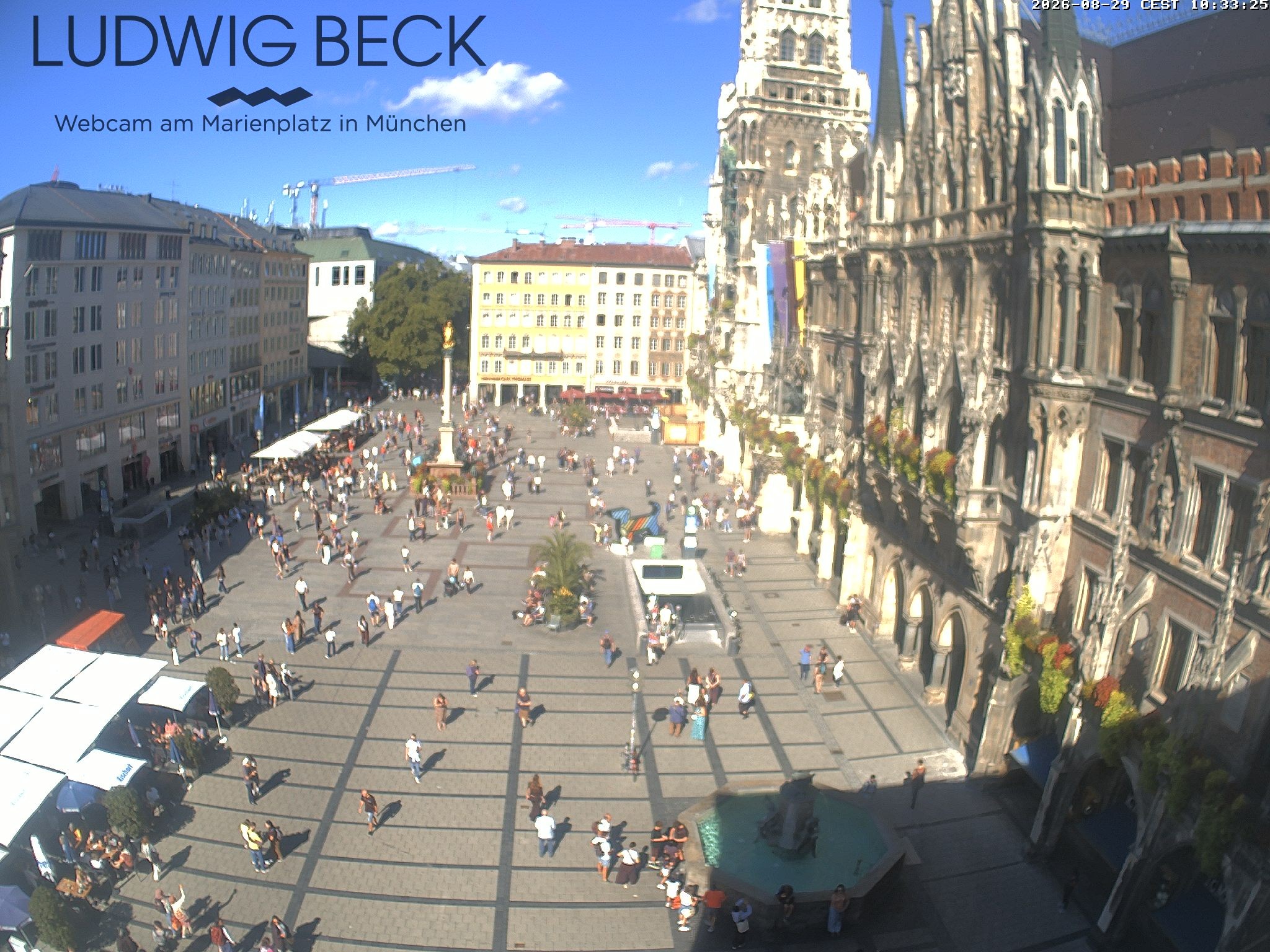 Archived image Webcam at the Marienplatz, Munich
