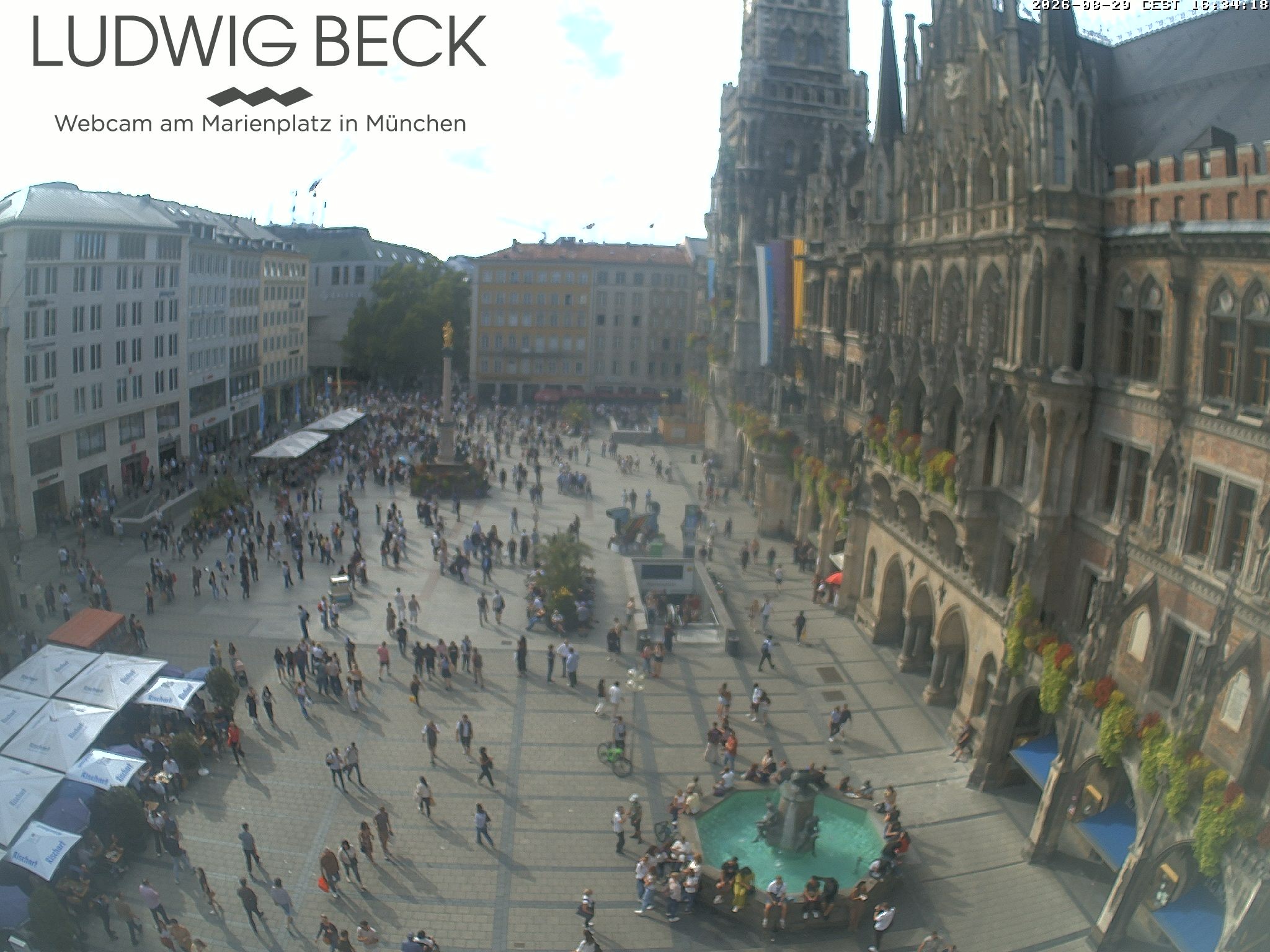 Archived image Webcam at the Marienplatz, Munich