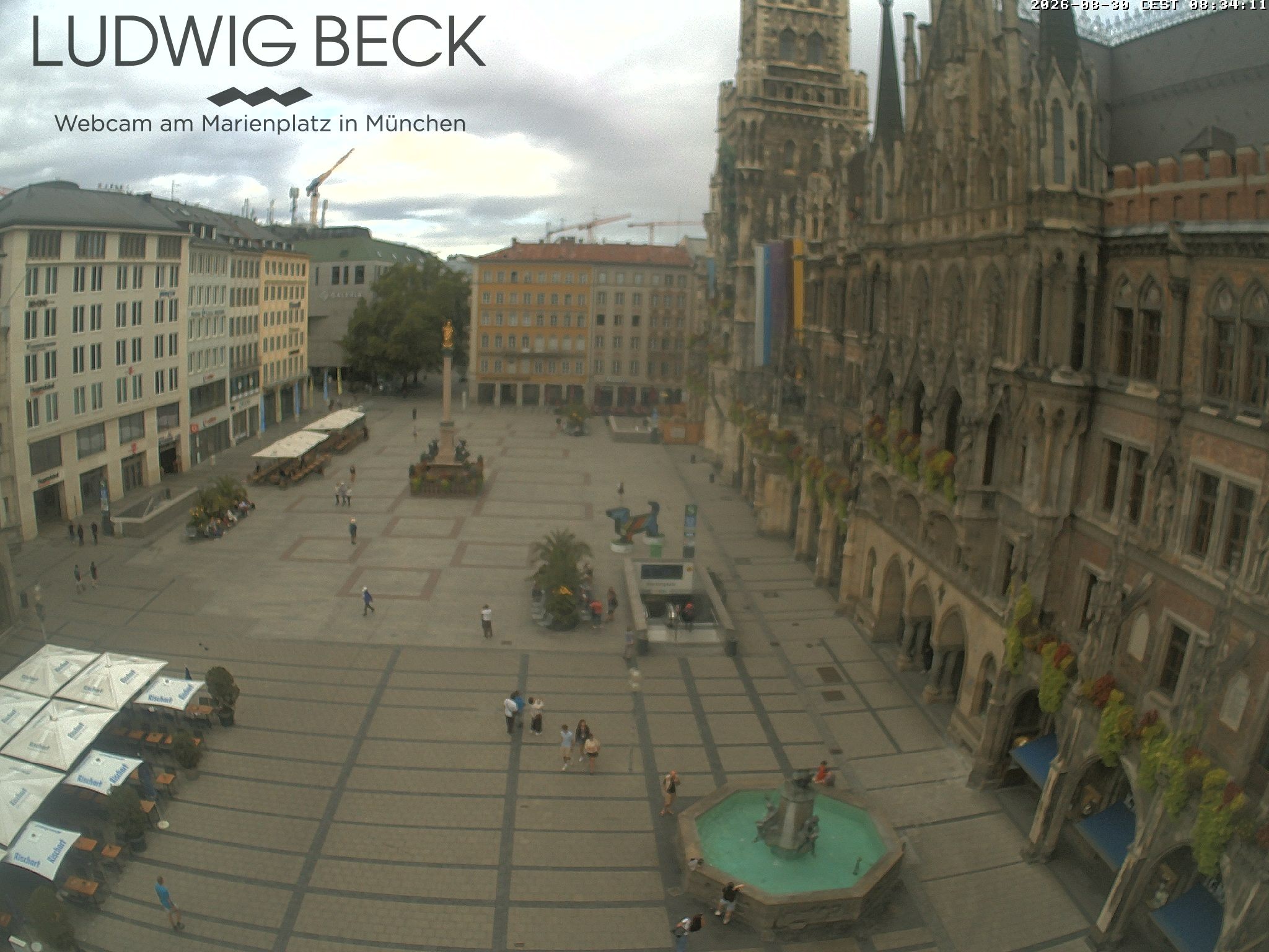 Archived image Webcam at the Marienplatz, Munich