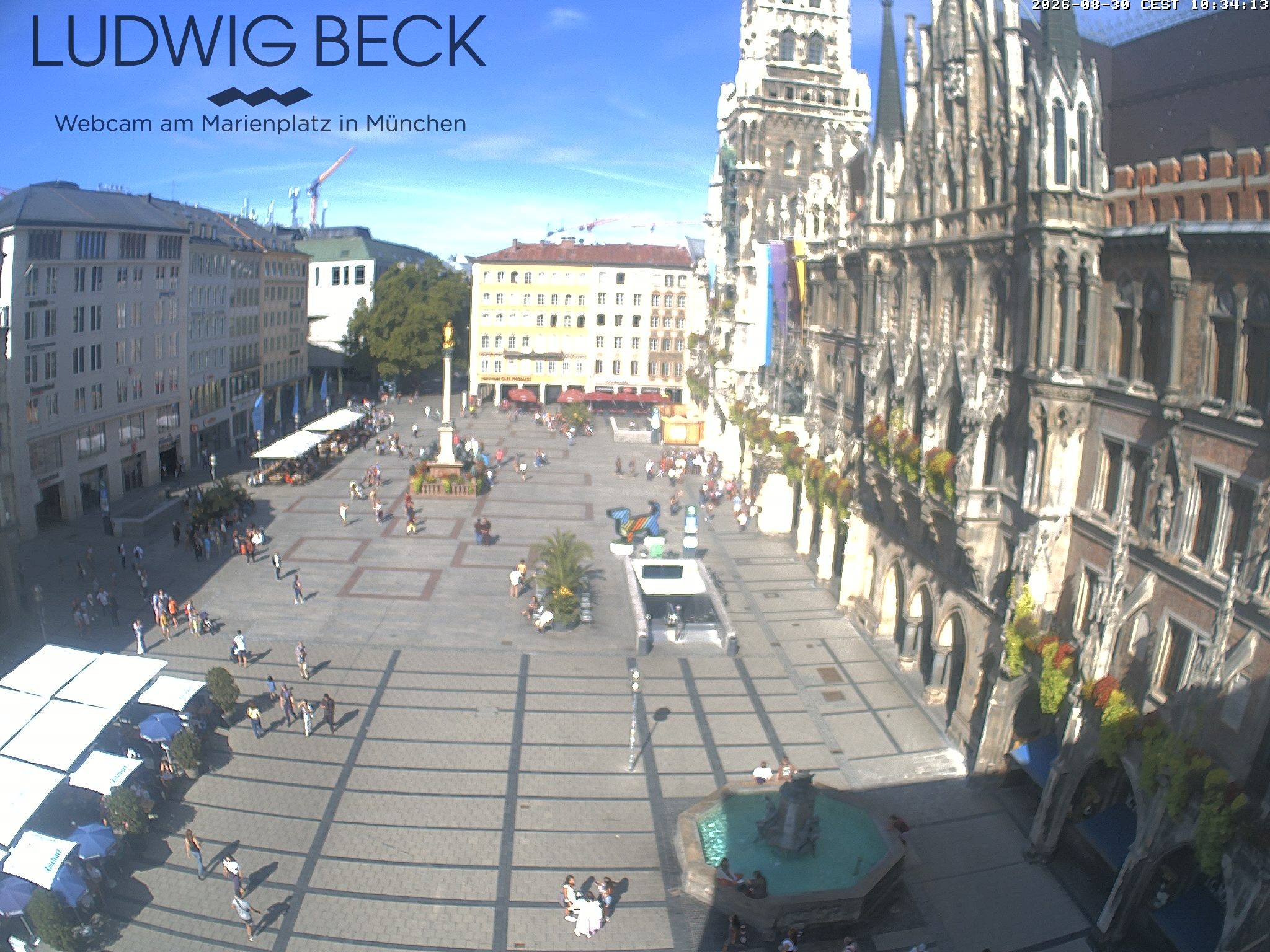 Archived image Webcam at the Marienplatz, Munich