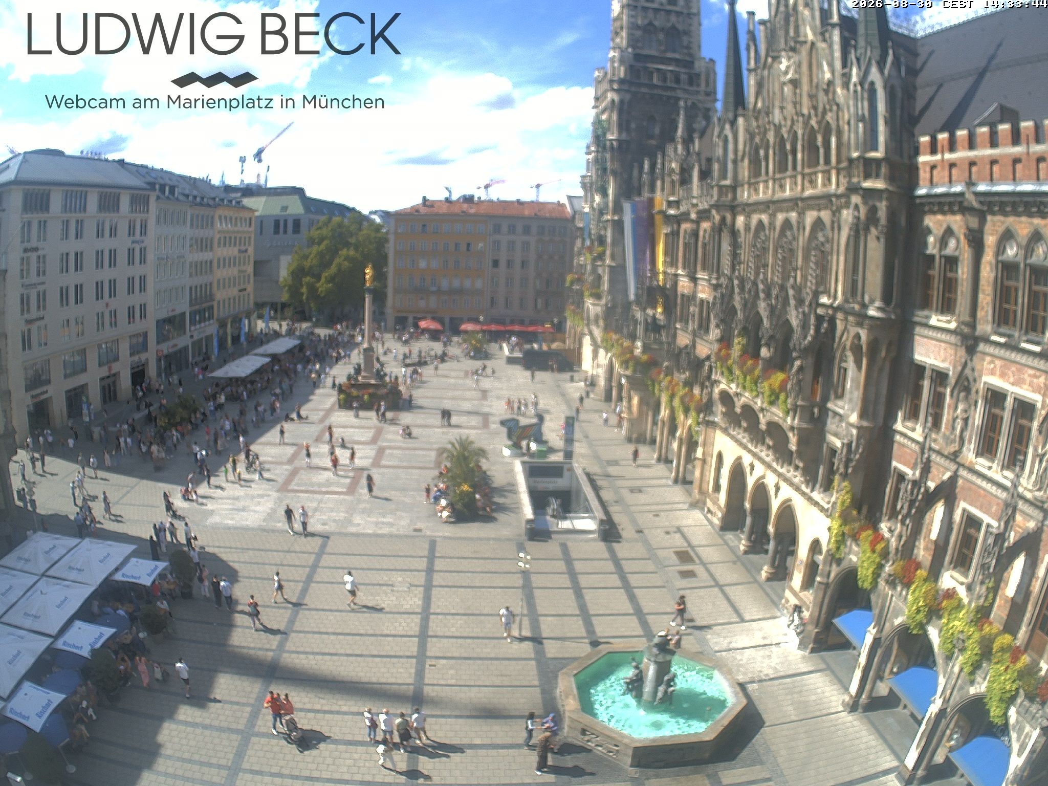 Archiv Foto Webcam am Marienplatz München