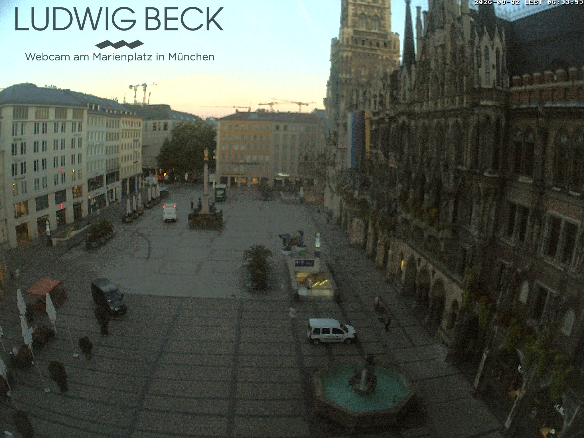 Archiv Foto Webcam am Marienplatz München