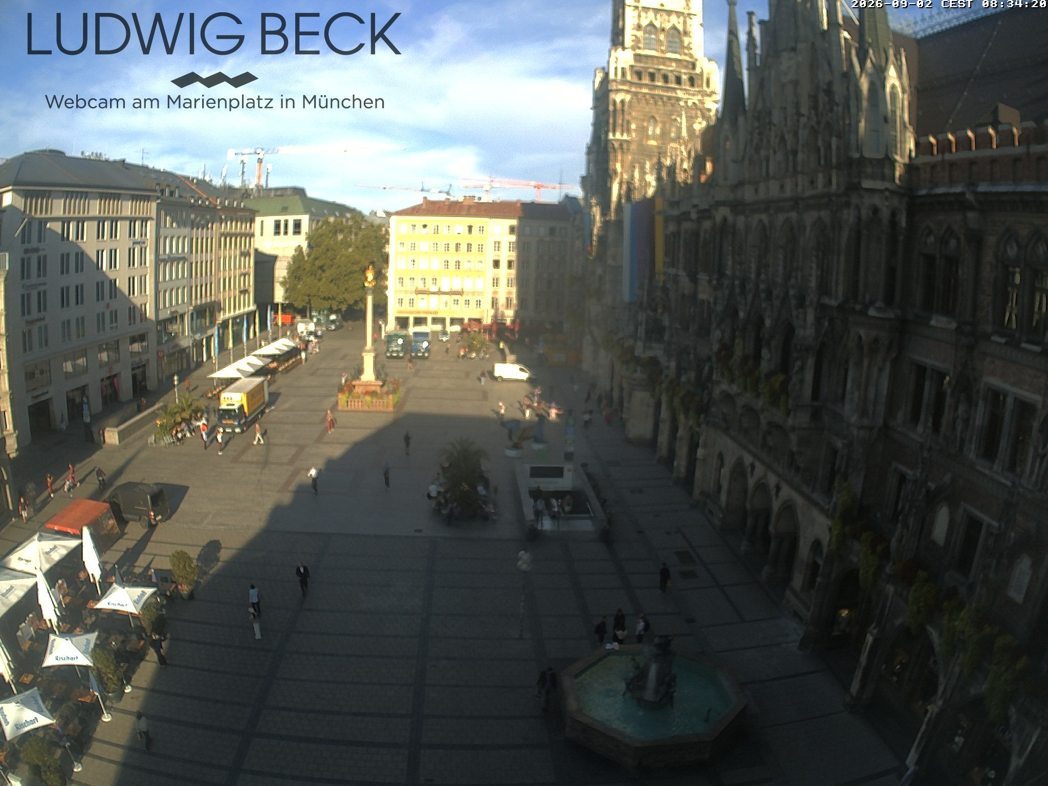 Archiv Foto Webcam am Marienplatz München