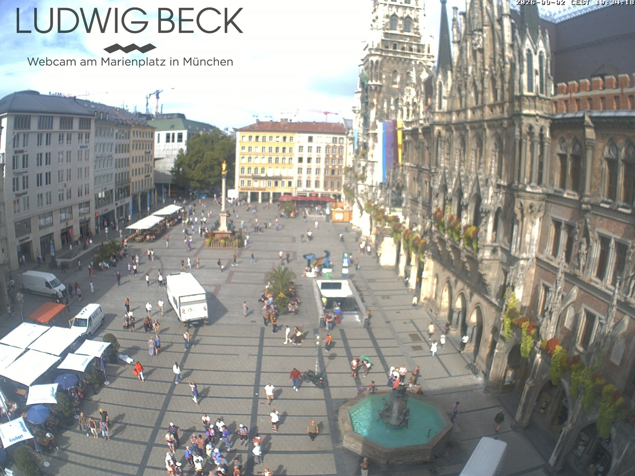 Archiv Foto Webcam am Marienplatz München