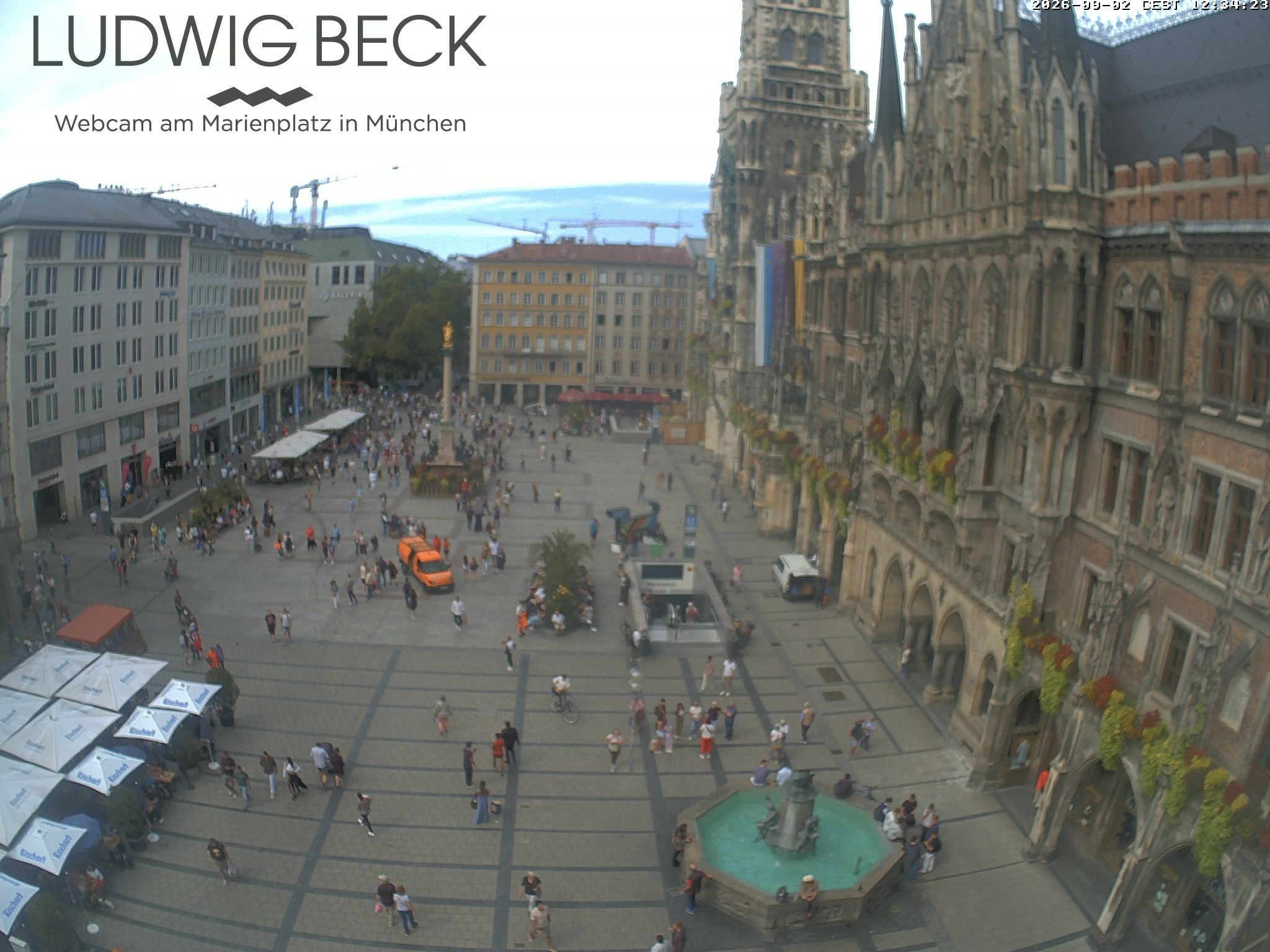 Archiv Foto Webcam am Marienplatz München