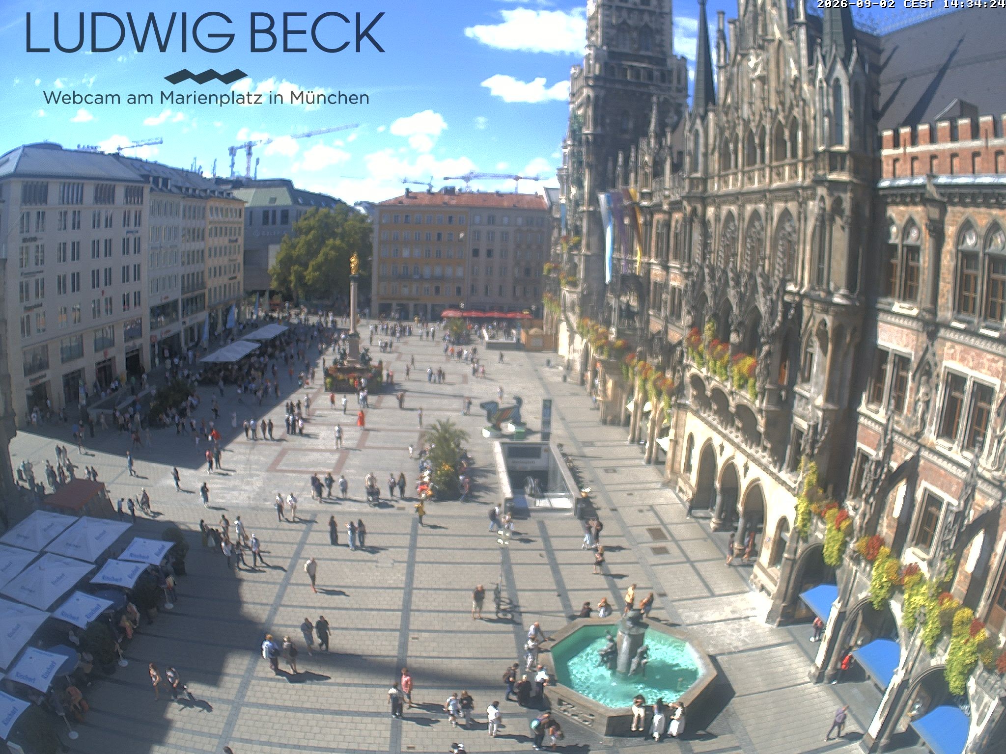 Archiv Foto Webcam am Marienplatz München