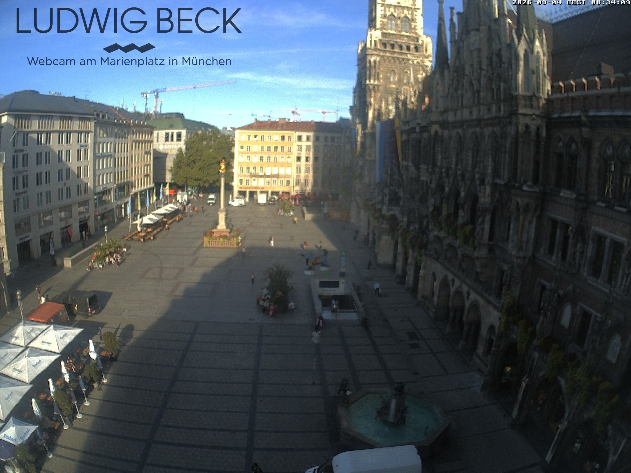 Archiv Foto Webcam am Marienplatz München
