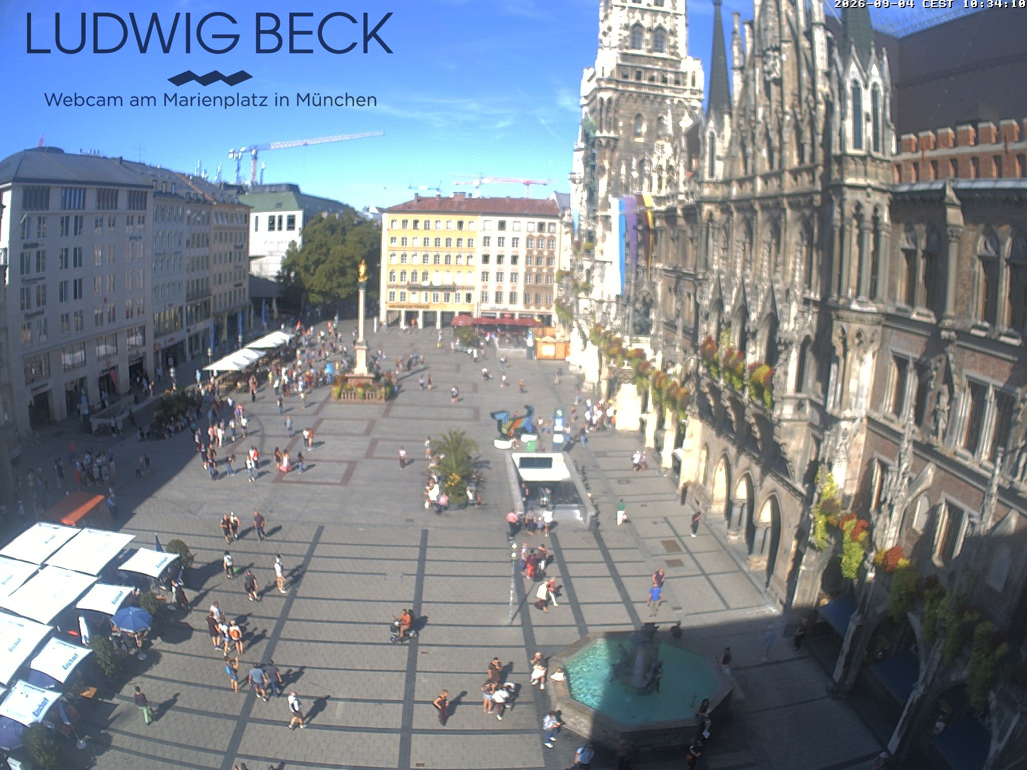 Archiv Foto Webcam am Marienplatz München