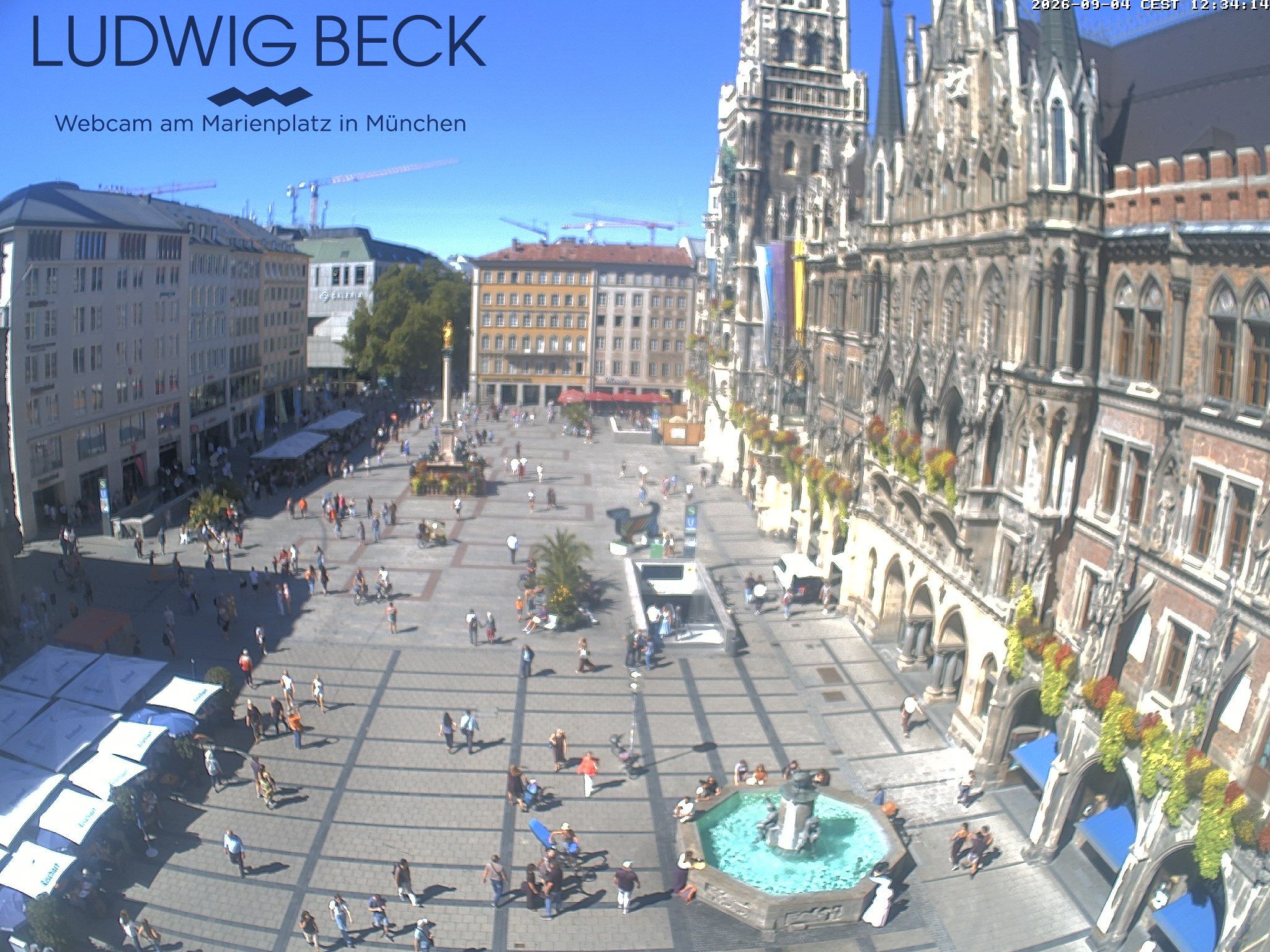 Archiv Foto Webcam am Marienplatz München