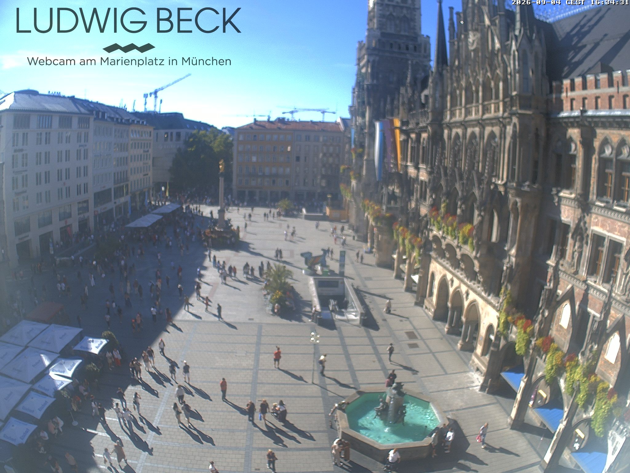 Archiv Foto Webcam am Marienplatz München