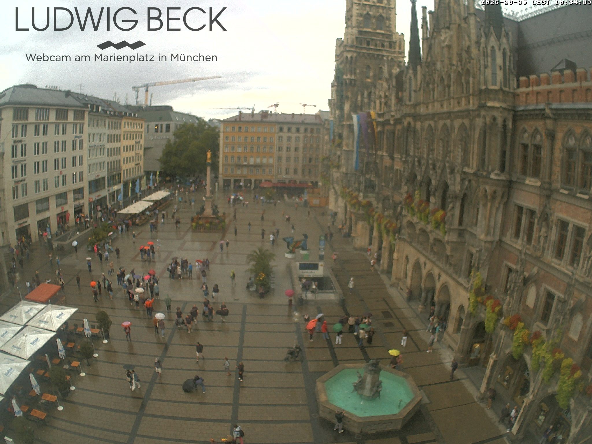 Archiv Foto Webcam am Marienplatz München