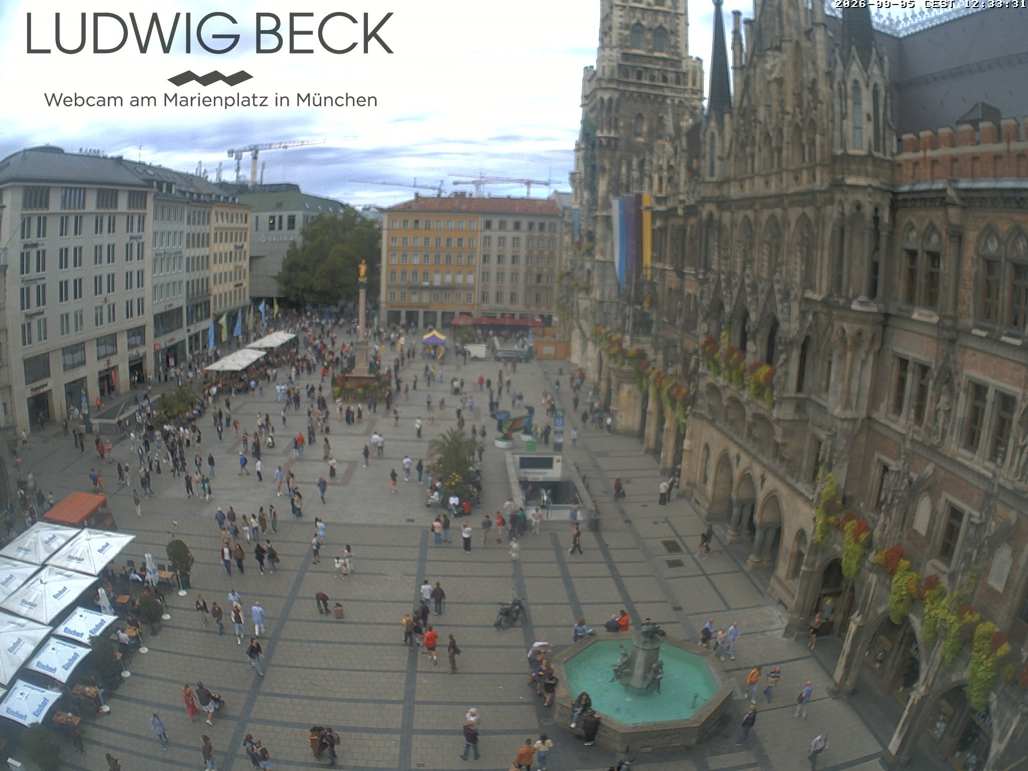 Archiv Foto Webcam am Marienplatz München
