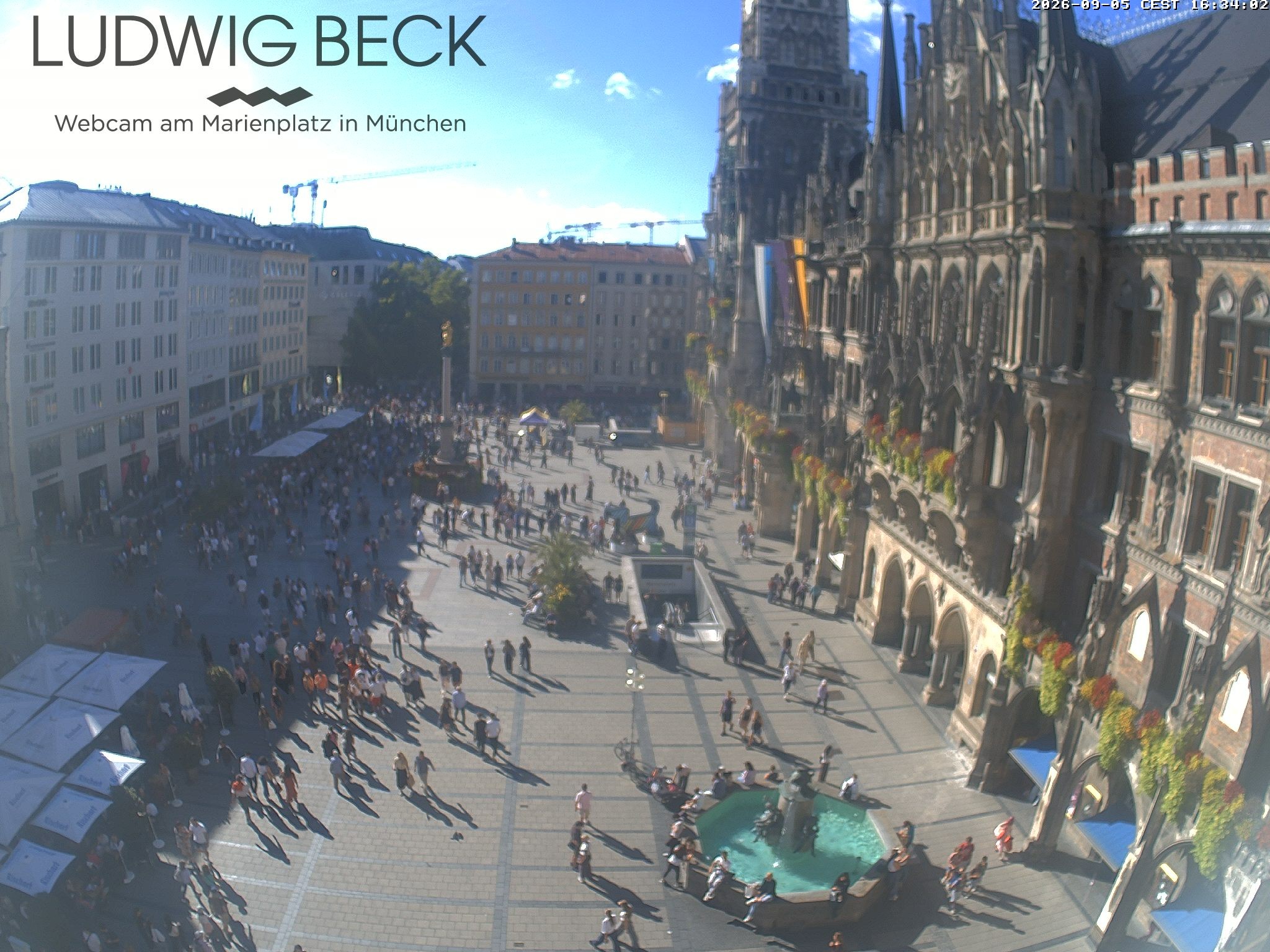 Archiv Foto Webcam am Marienplatz München