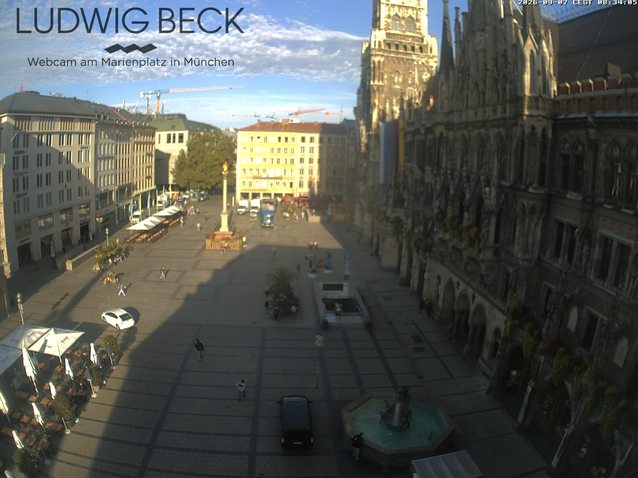 Archiv Foto Webcam am Marienplatz München